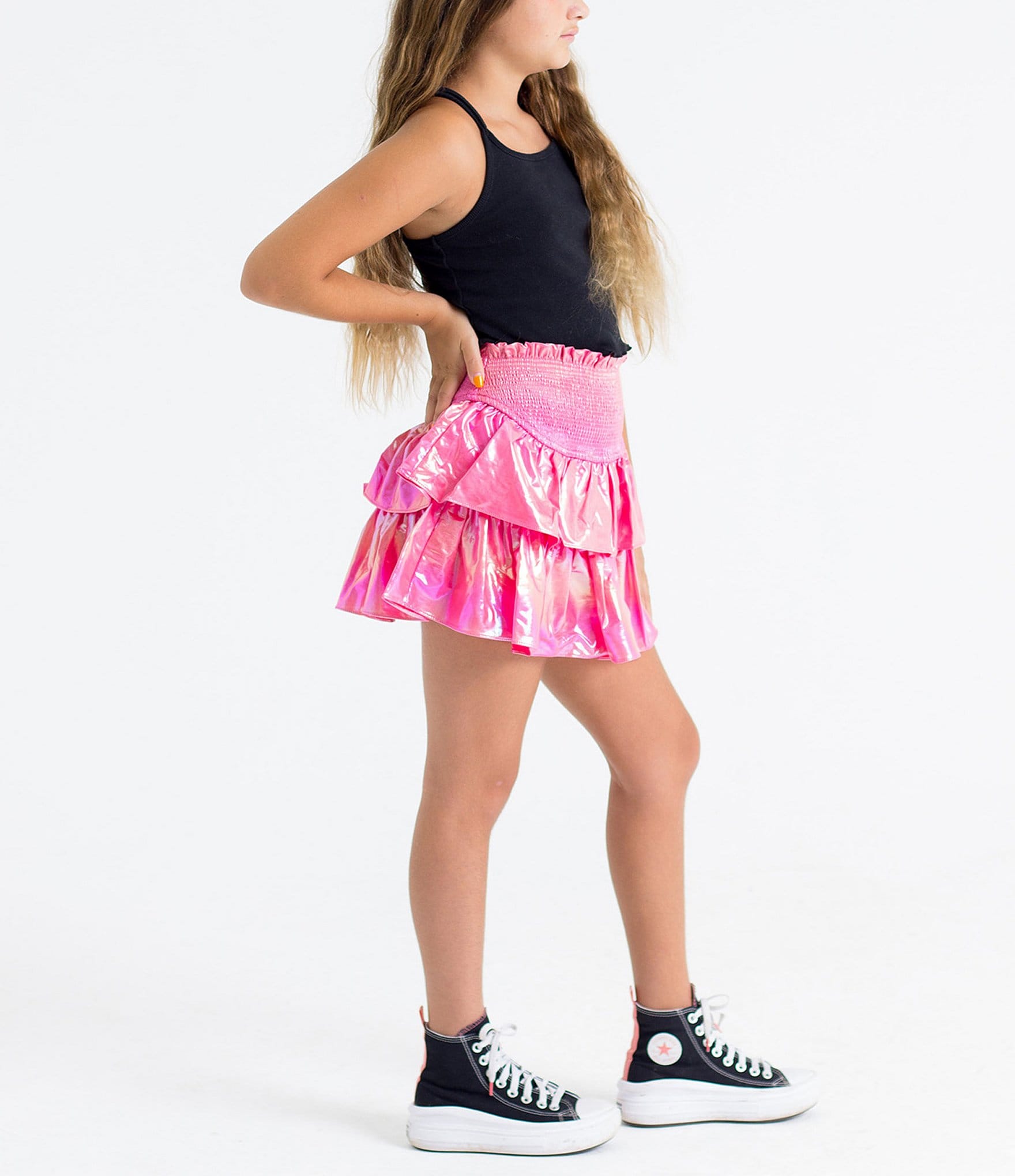 BuddyLove Big Girls 7-16 Brookie Ruffle Tiered Skort