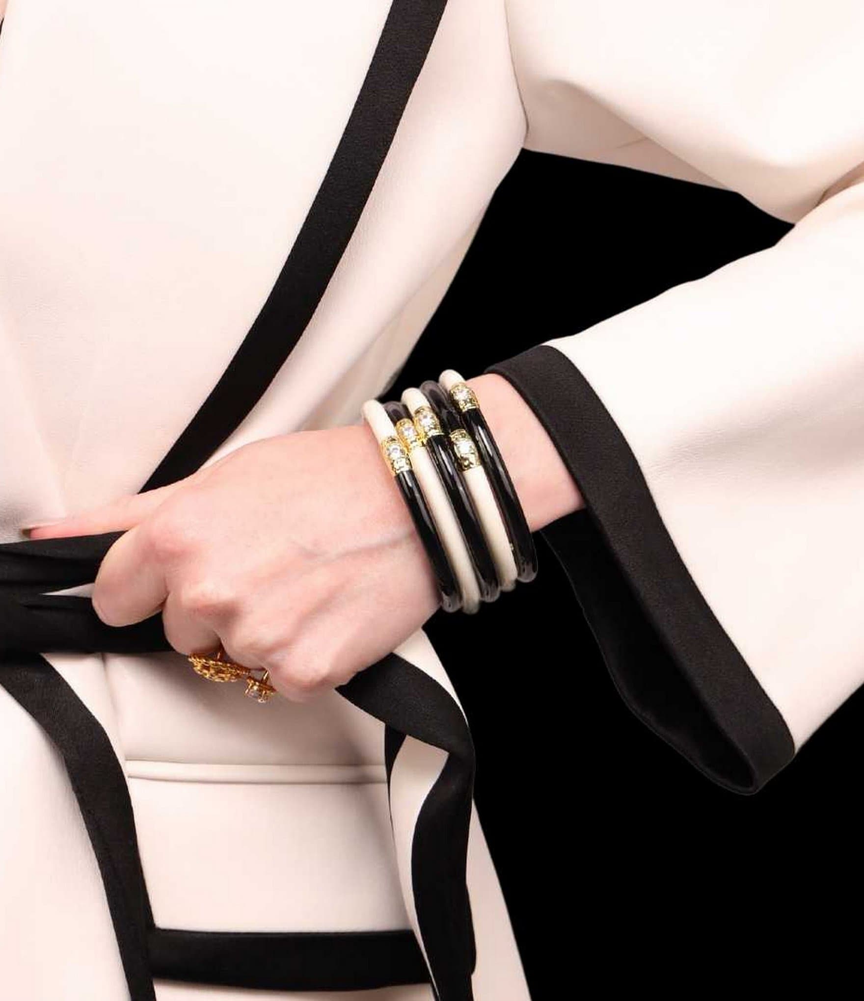 BuDhaGirl Yin & Yang All Weather Bangles® Bracelet Set