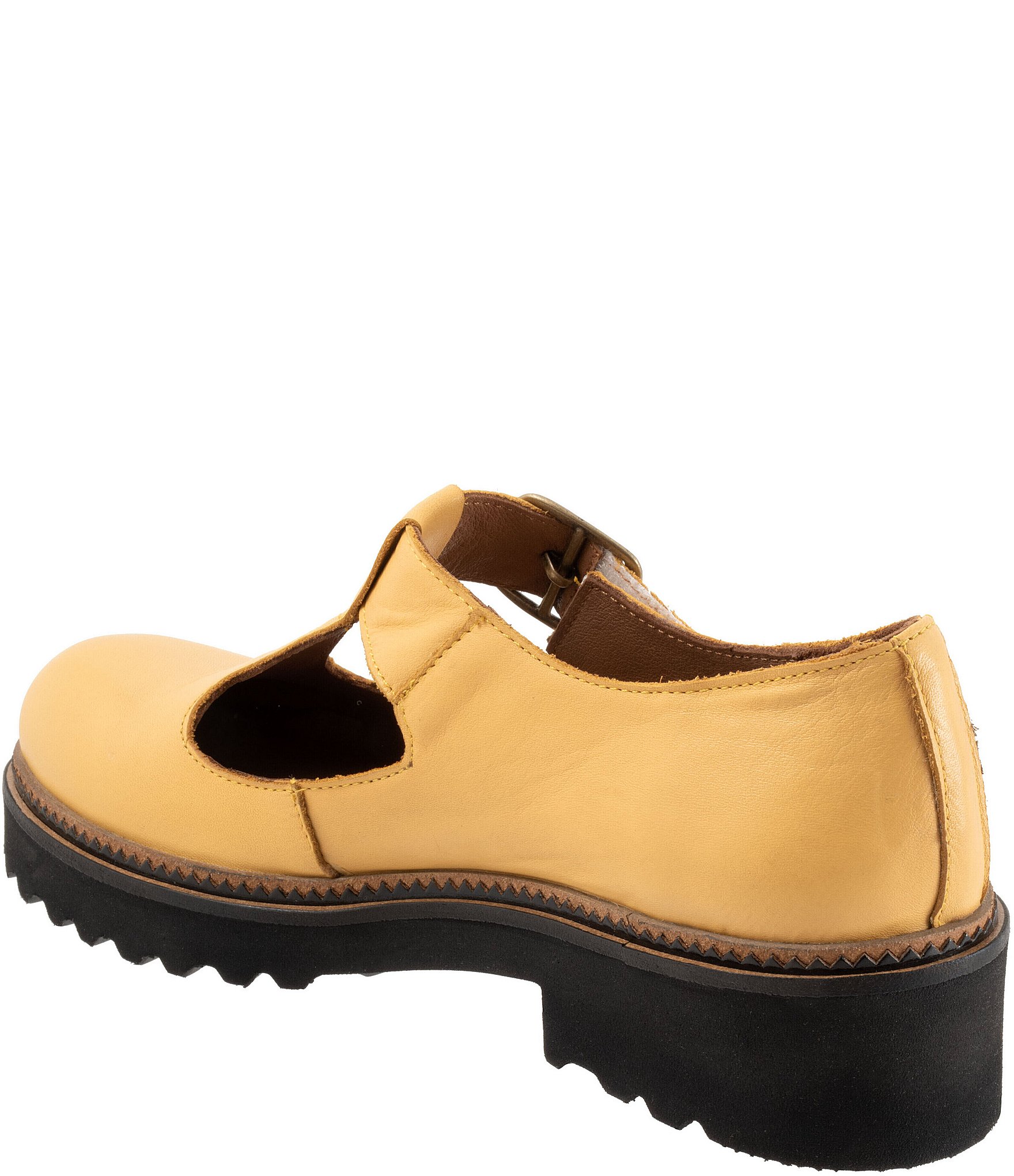 Bueno Abigail Leather T-Strap Mary Jane Platform Oxfords