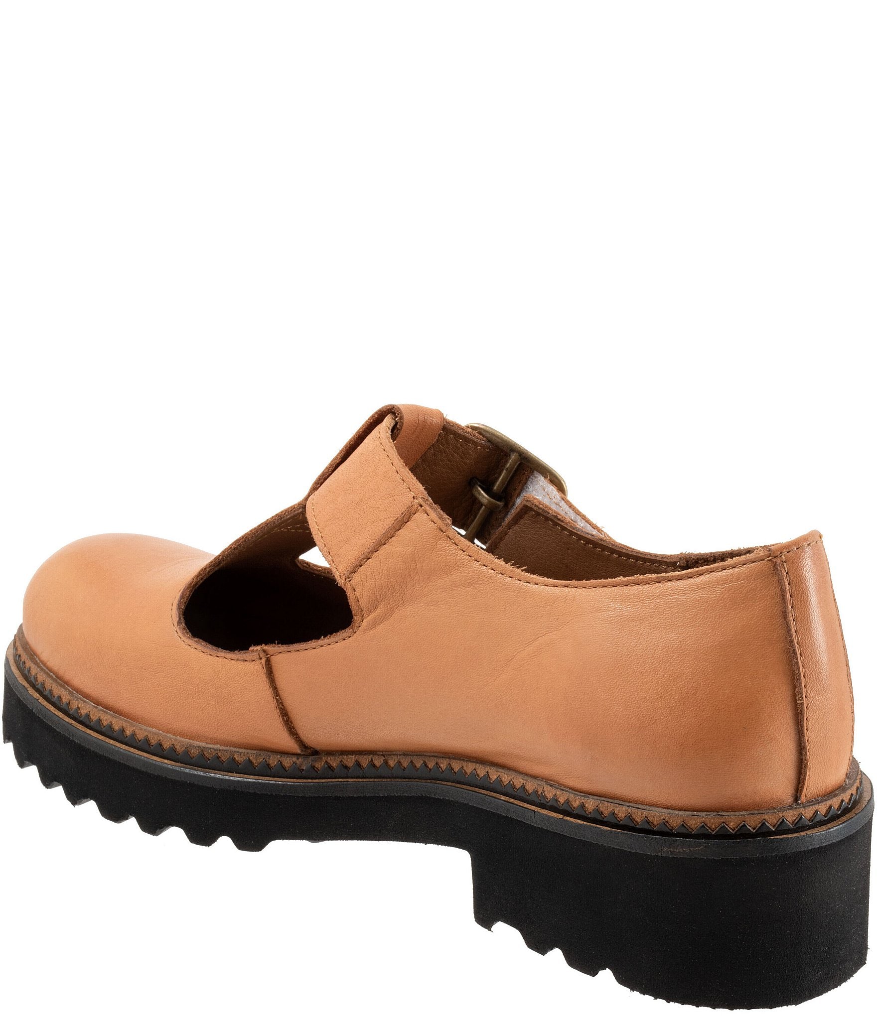 Bueno Abigail Leather T-Strap Mary Jane Platform Oxfords