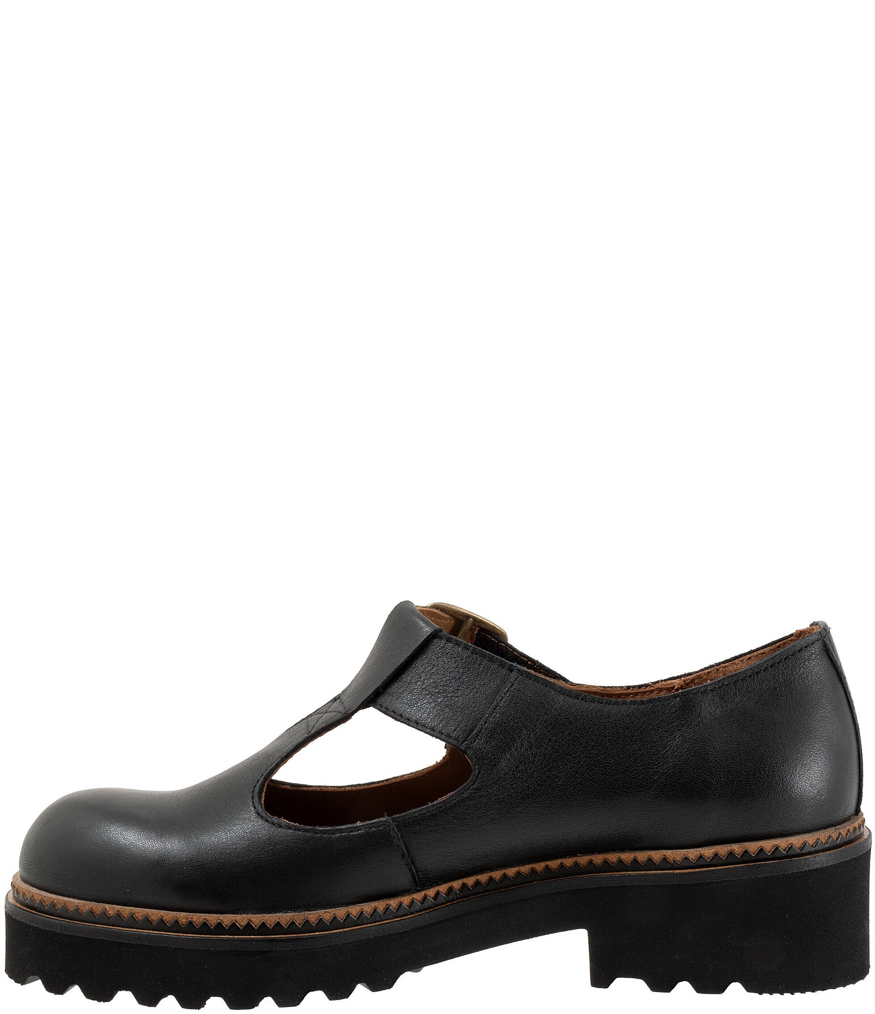 Bueno Abigail Leather T-Strap Mary Jane Platform Oxfords