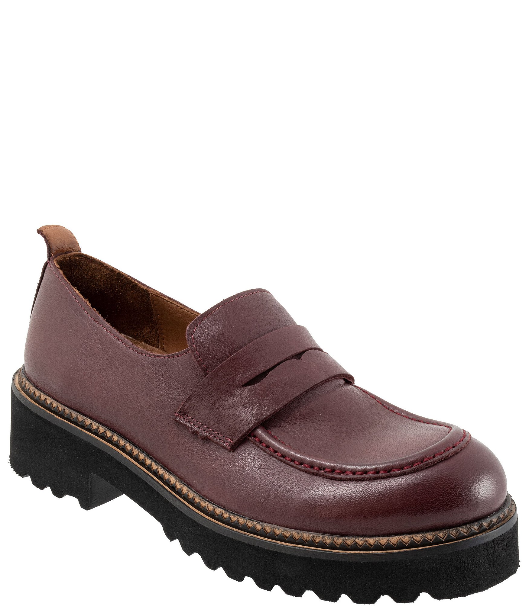Bueno Annie Leather Platform Penny Loafers | Dillard's