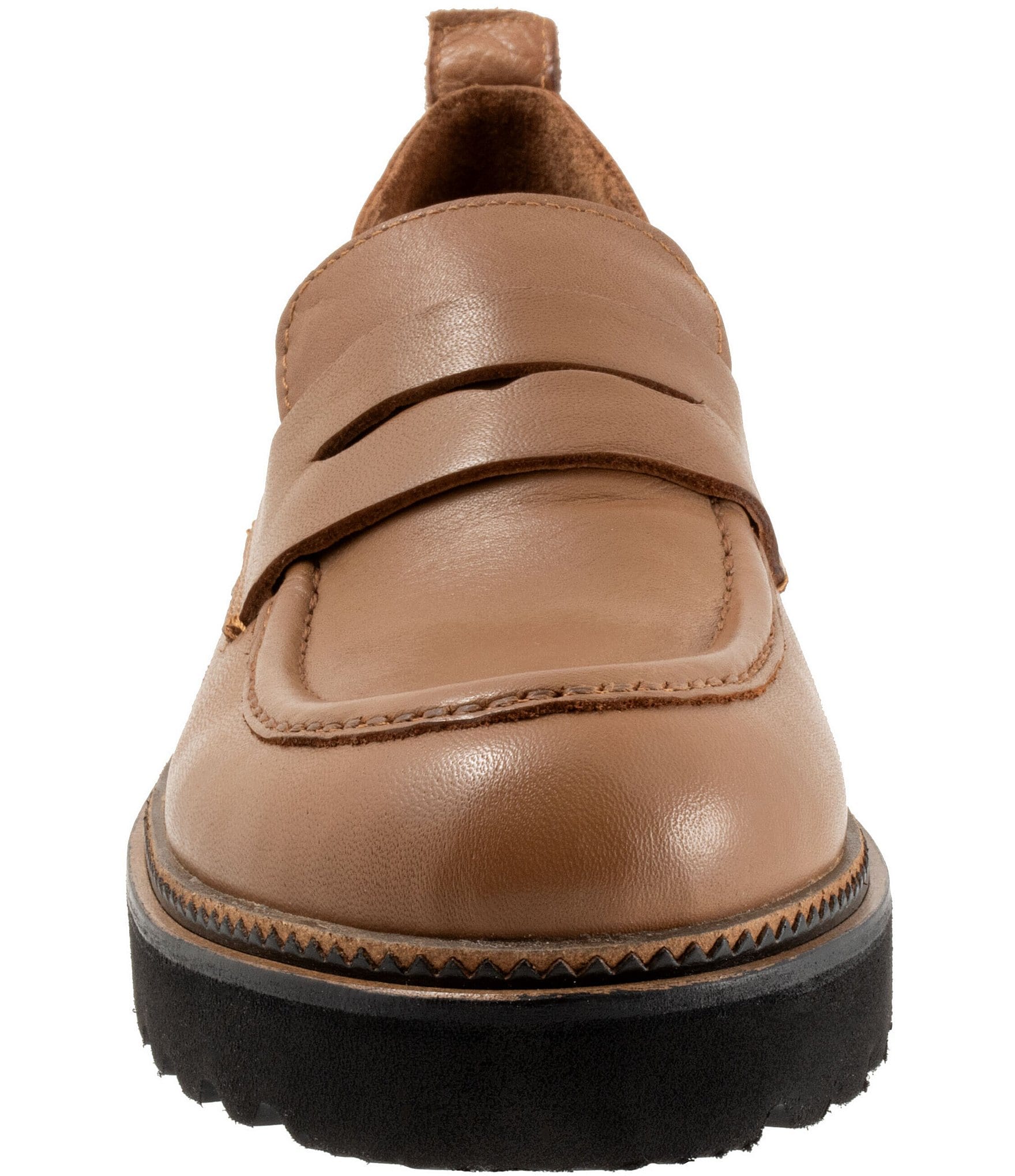 Bueno Annie Leather Platform Penny Loafers