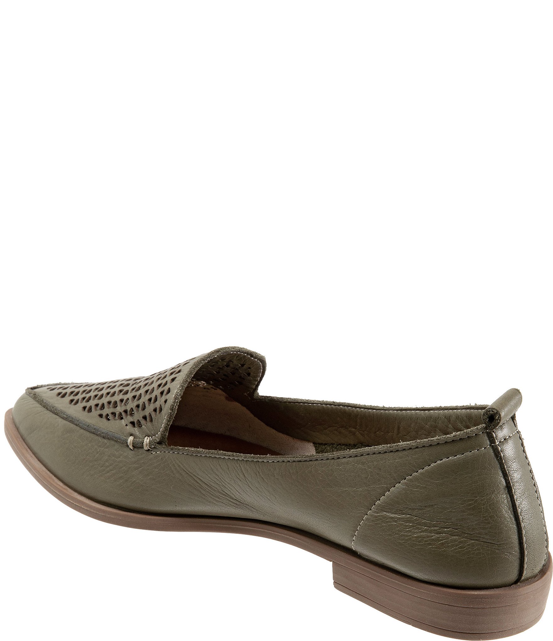 Bueno Blazey Leather Perforated Pointed Toe Loafers