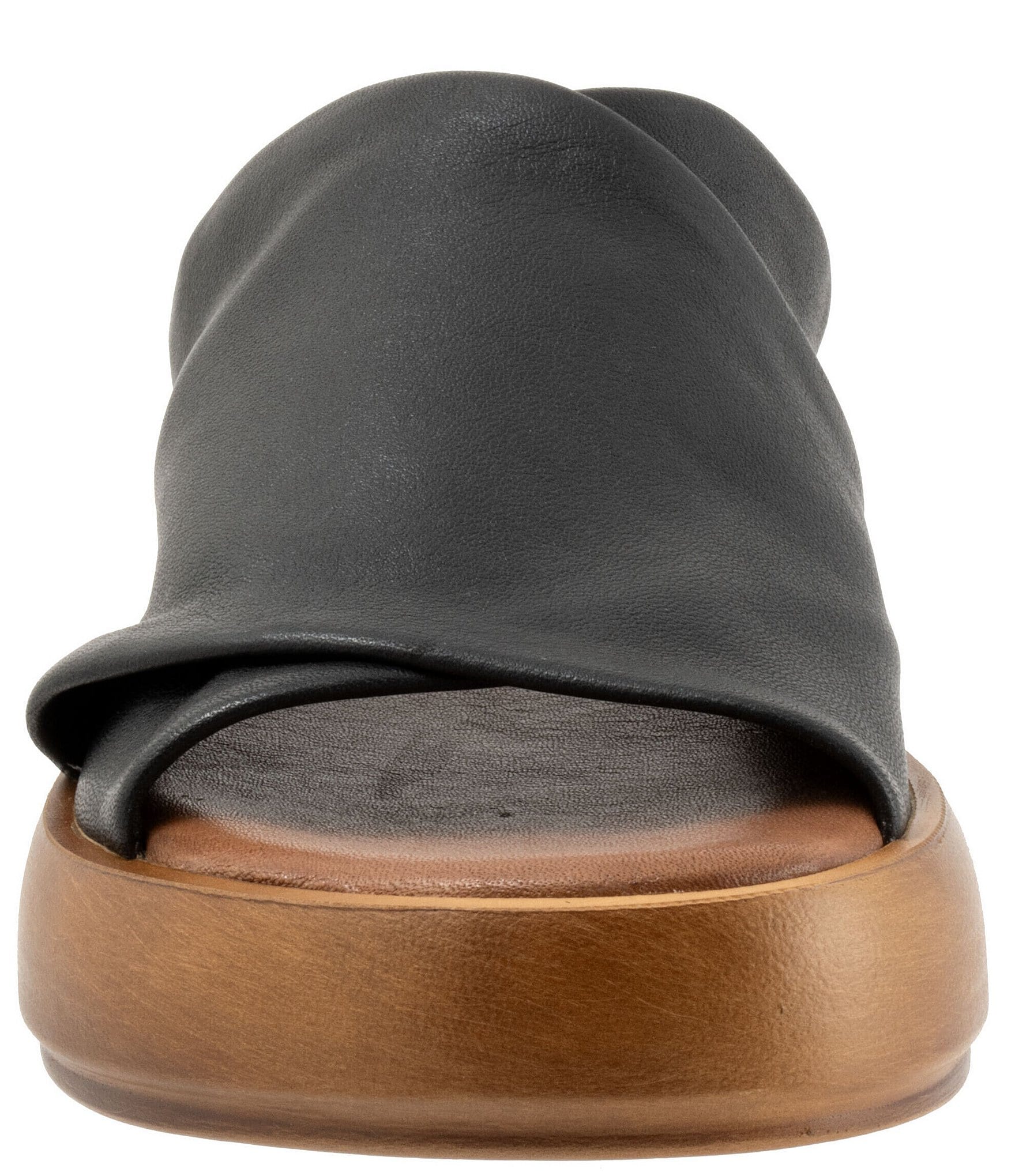 Bueno Jaxon Leather Platform Slides