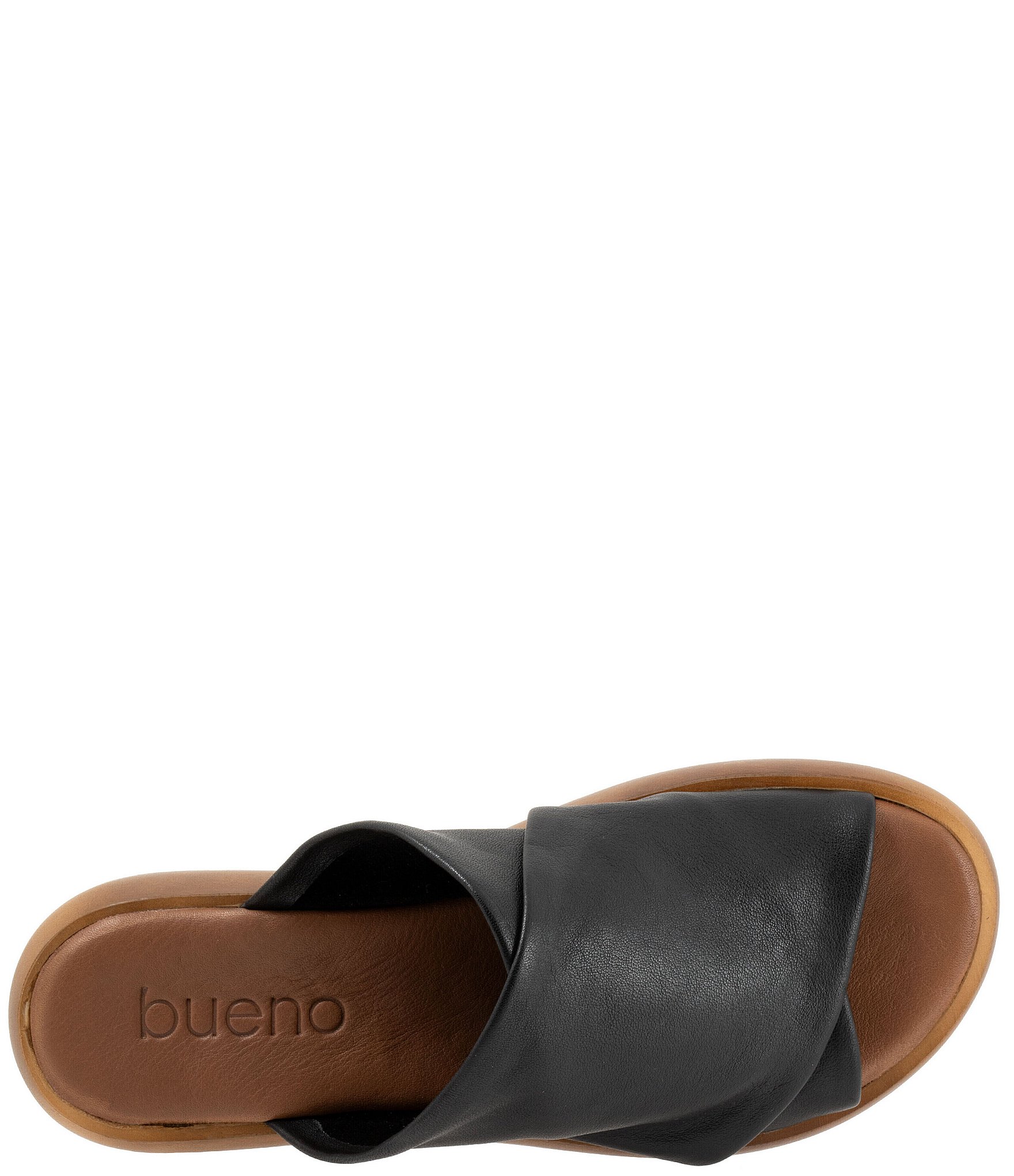 Bueno Jaxon Leather Platform Slides