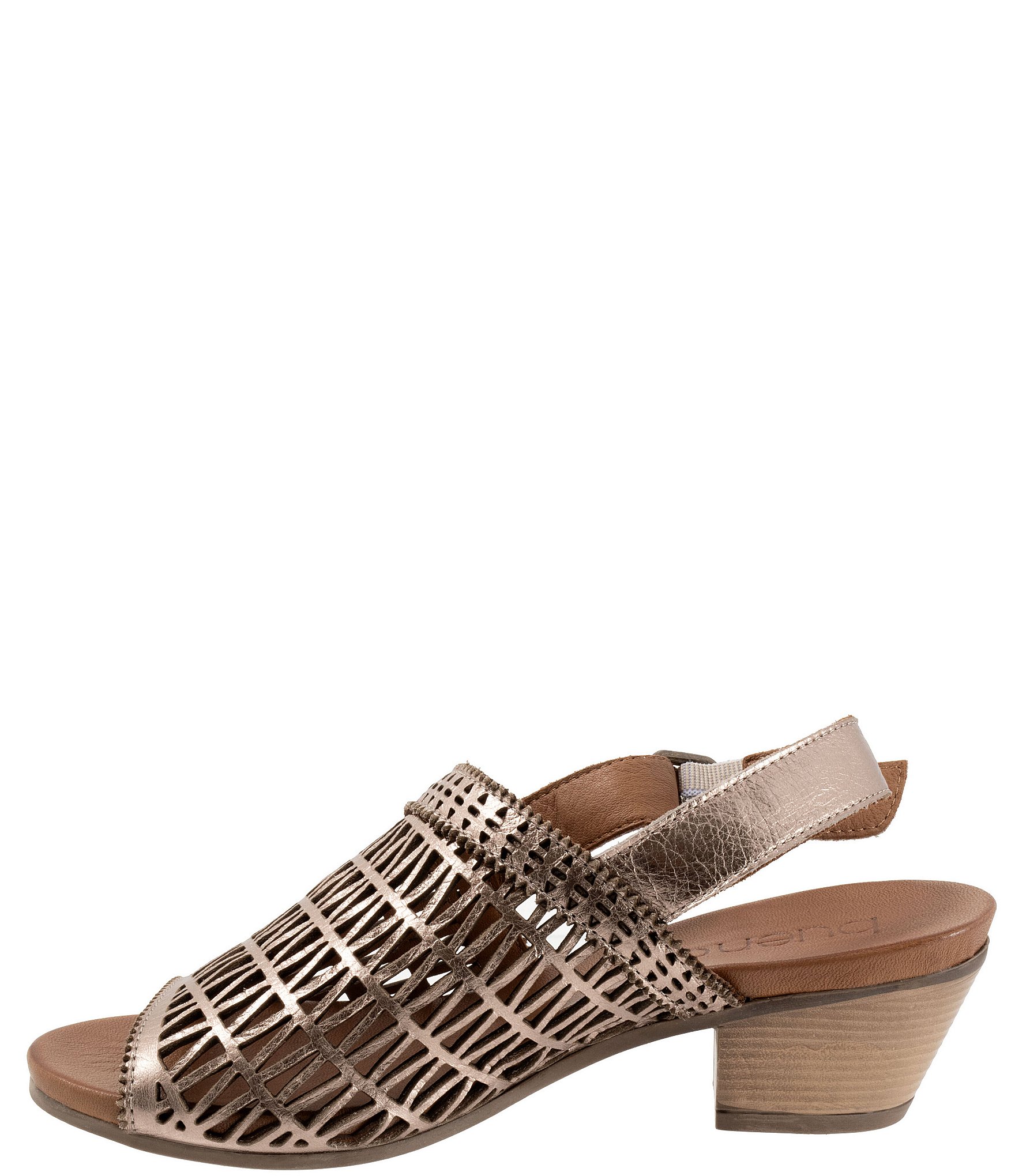 Bueno Lia Leather Laser Cut Sling Sandals