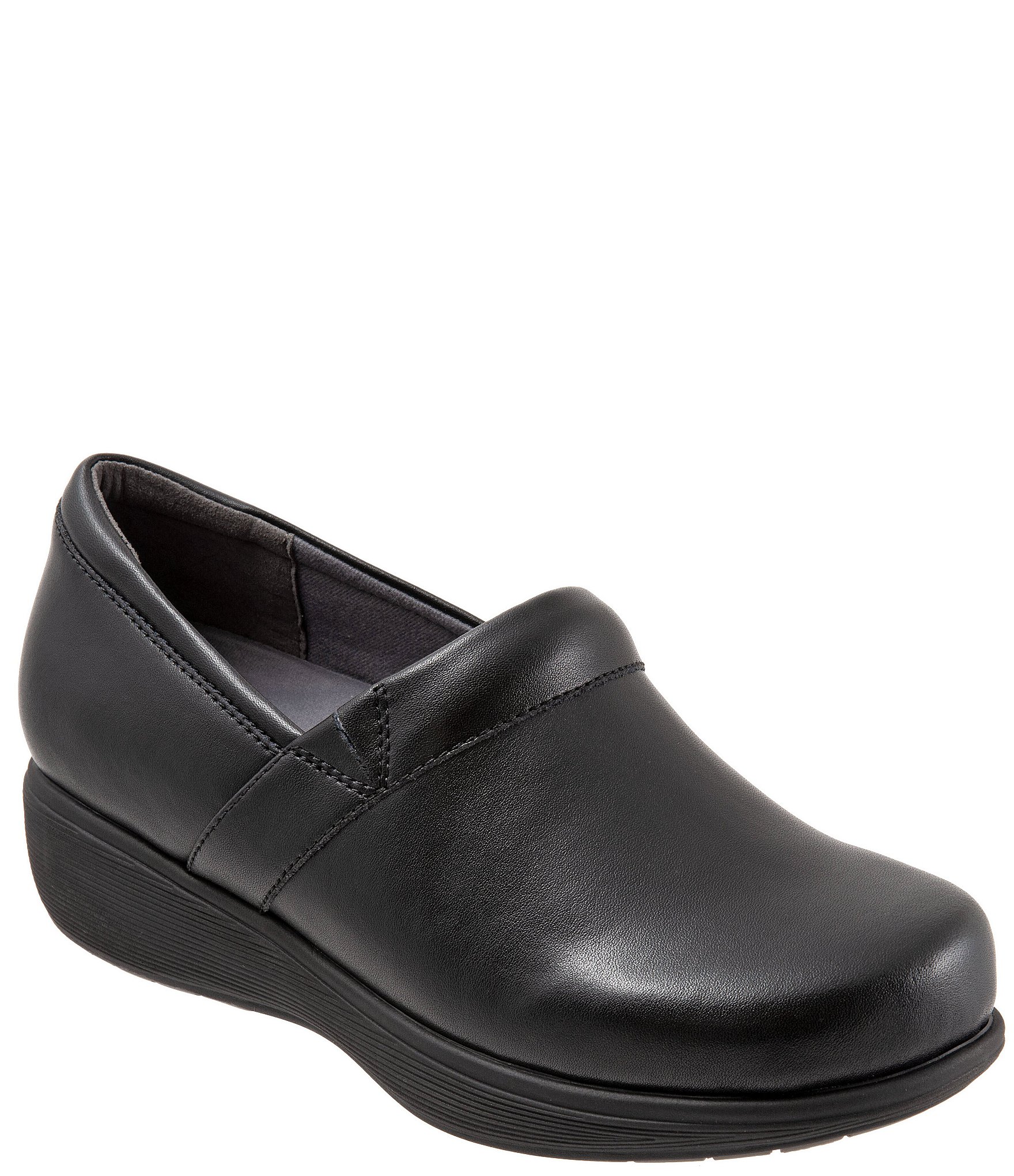 SoftWalk Meredith Sport Leather Slip-On Clogs | Dillard's