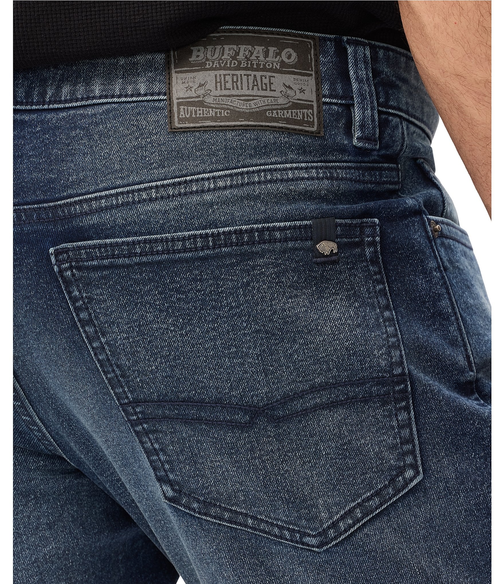 Buffalo David Bitton Classic Medium Wash Slim Ash Straight Leg Jeans