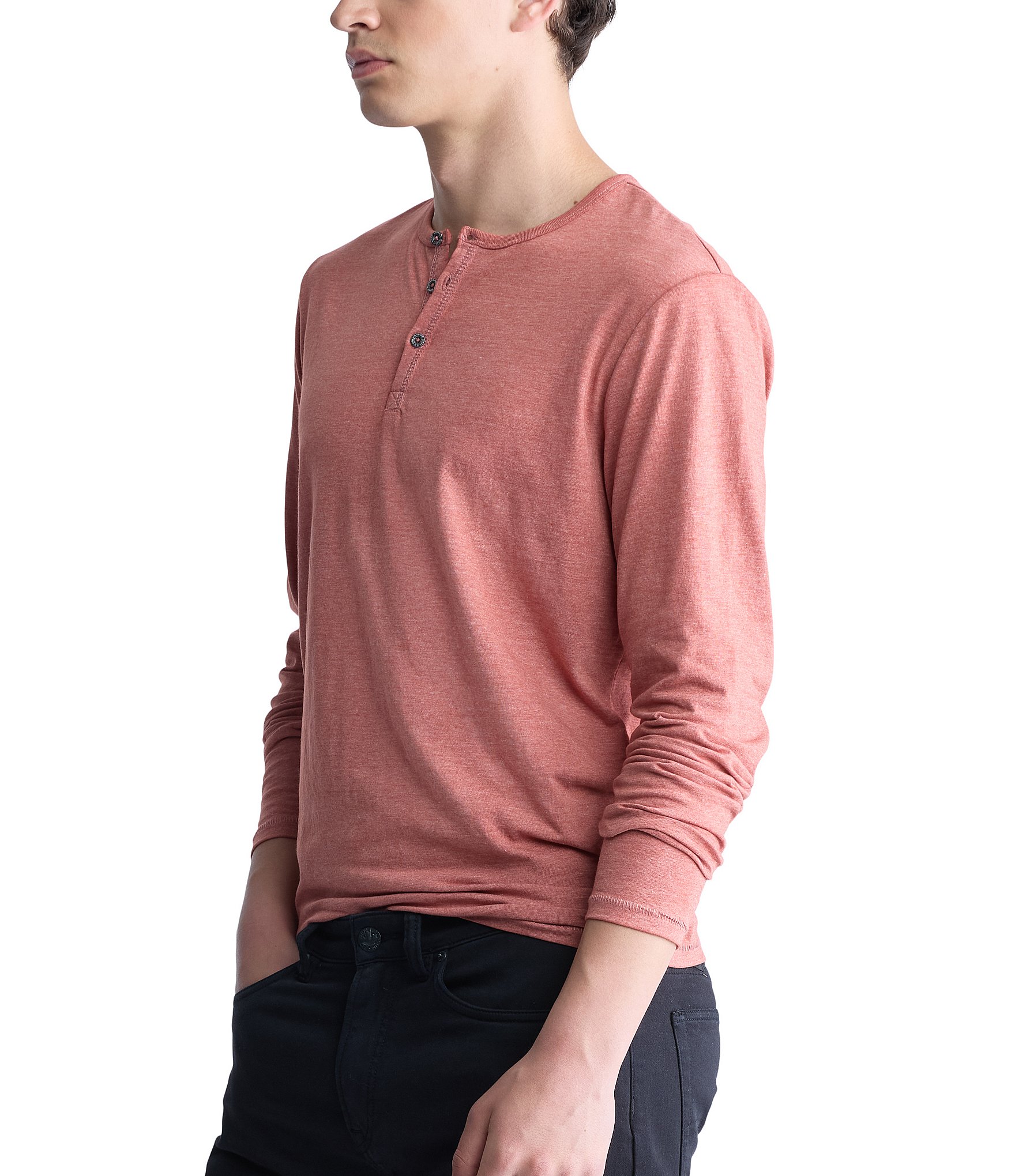 Buffalo David Bitton Kaduk Long Sleeve Henley T-Shirt