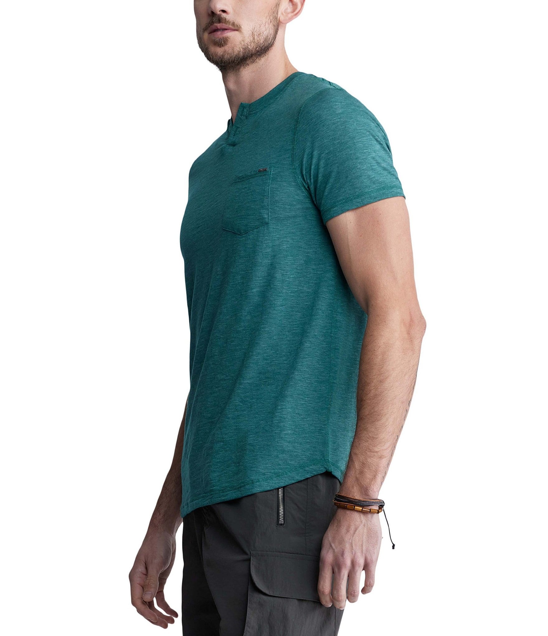 Buffalo David Bitton Kadyo Short Sleeve Pocket Henley T-Shirt