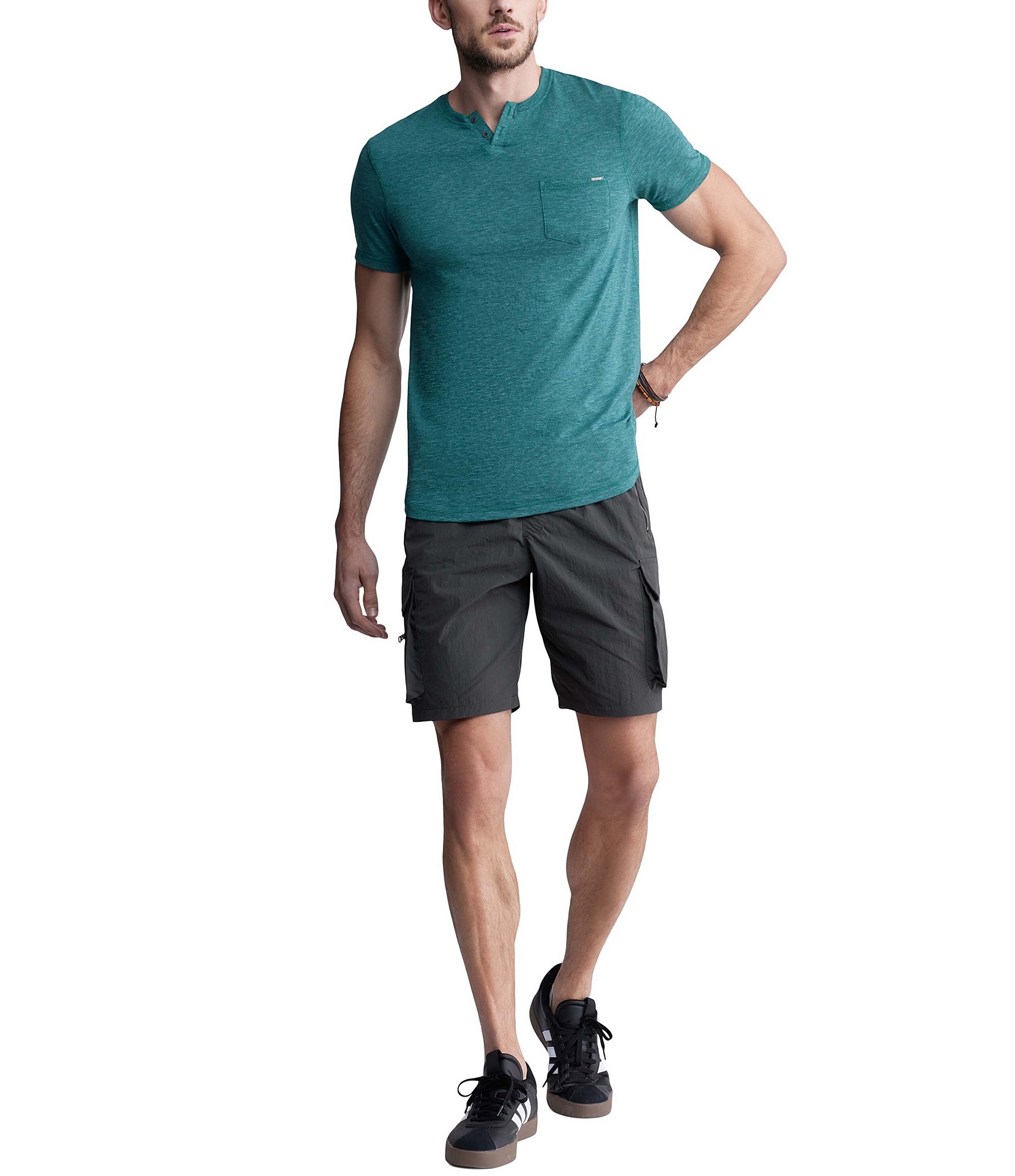 Buffalo David Bitton Kadyo Short Sleeve Pocket Henley T-Shirt