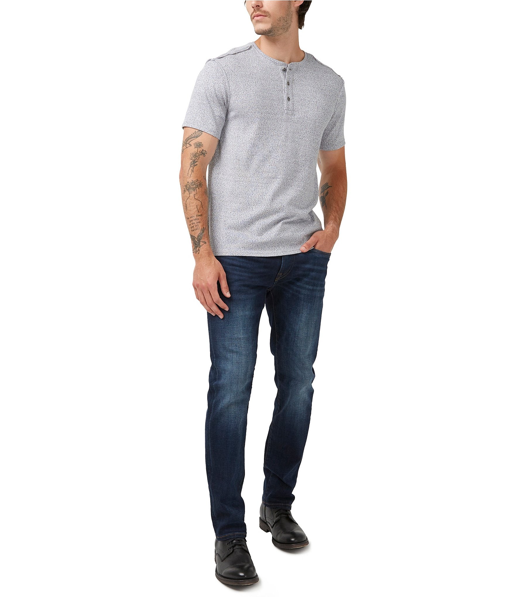 Buffalo David Bitton Kitform Short Sleeve Henley T-Shirt