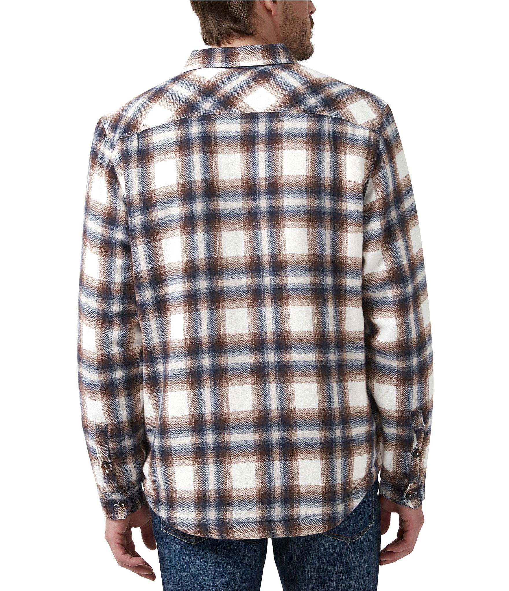 Buffalo David Bitton Long Sleeve Jagig Plaid Shirt Jacket