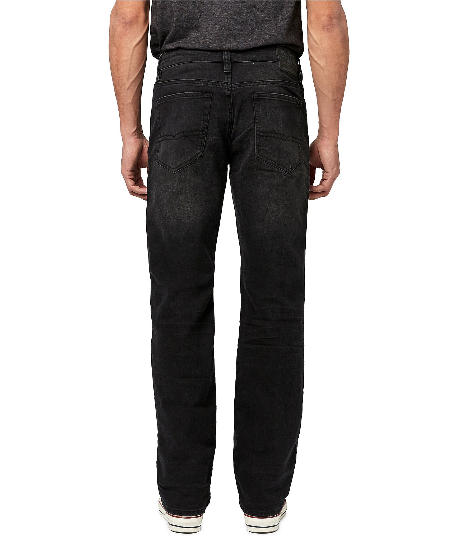 Buffalo David Bitton Relaxed Straight Driven Black Wash Jeans