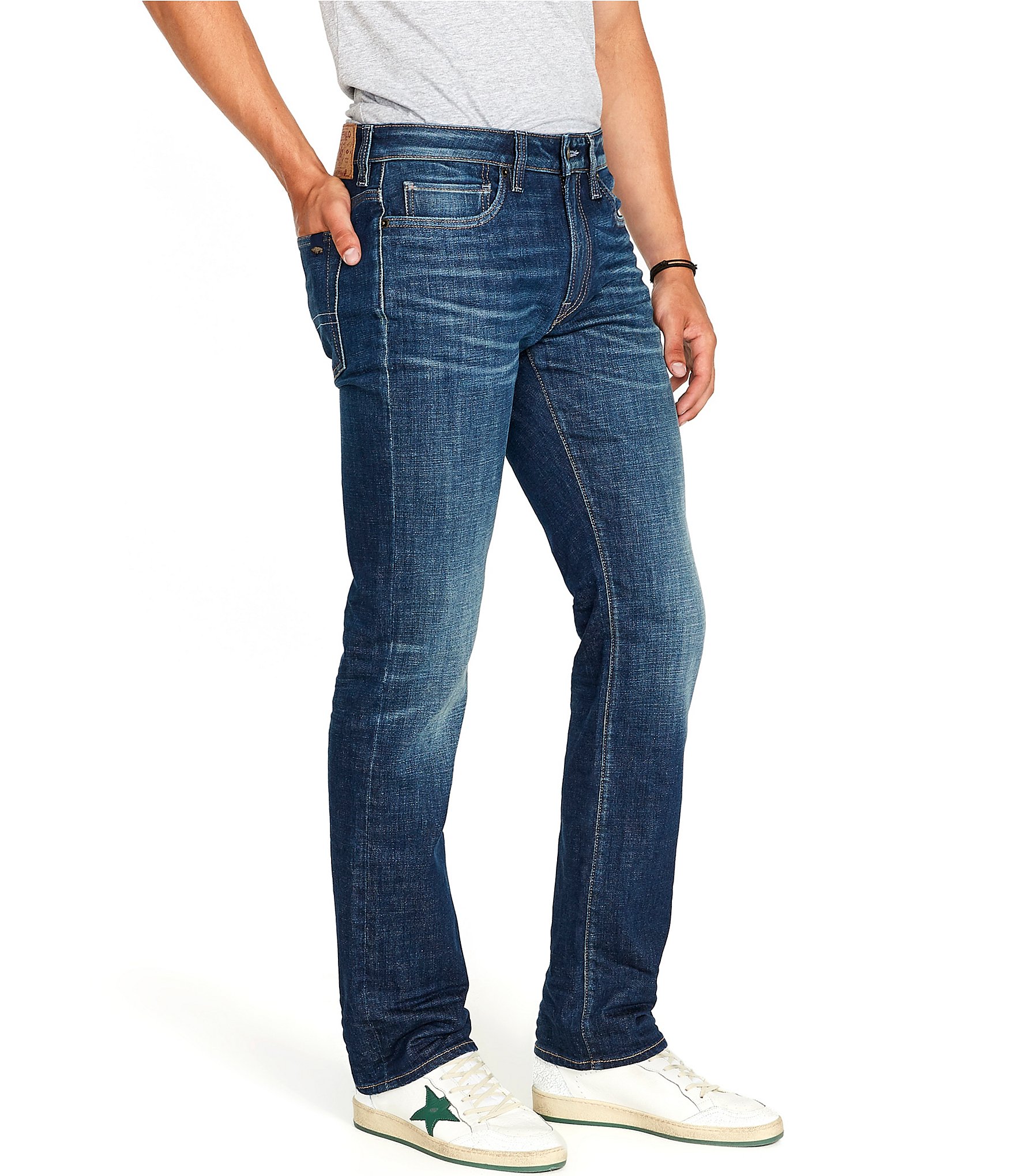 Buffalo David Bitton Relaxed Fit Straight Leg Driven Jeans