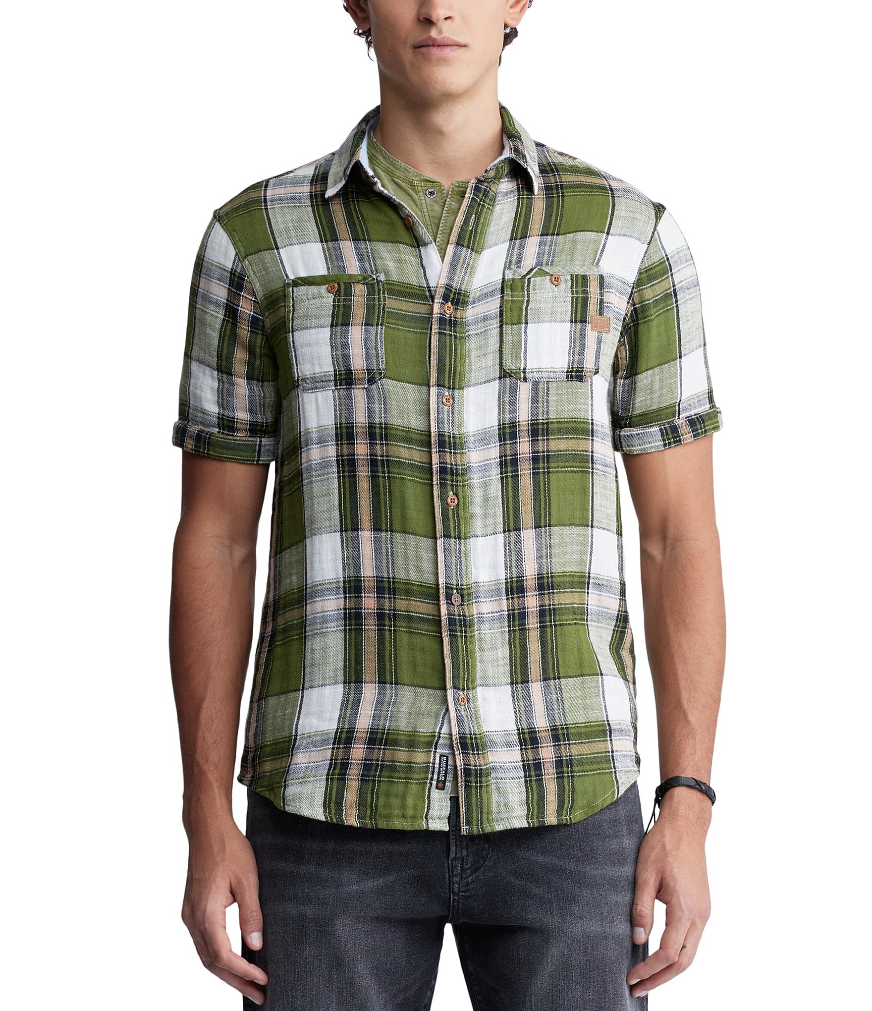 Buffalo David Bitton Sachino Short Sleeve Plaid Woven Shirt