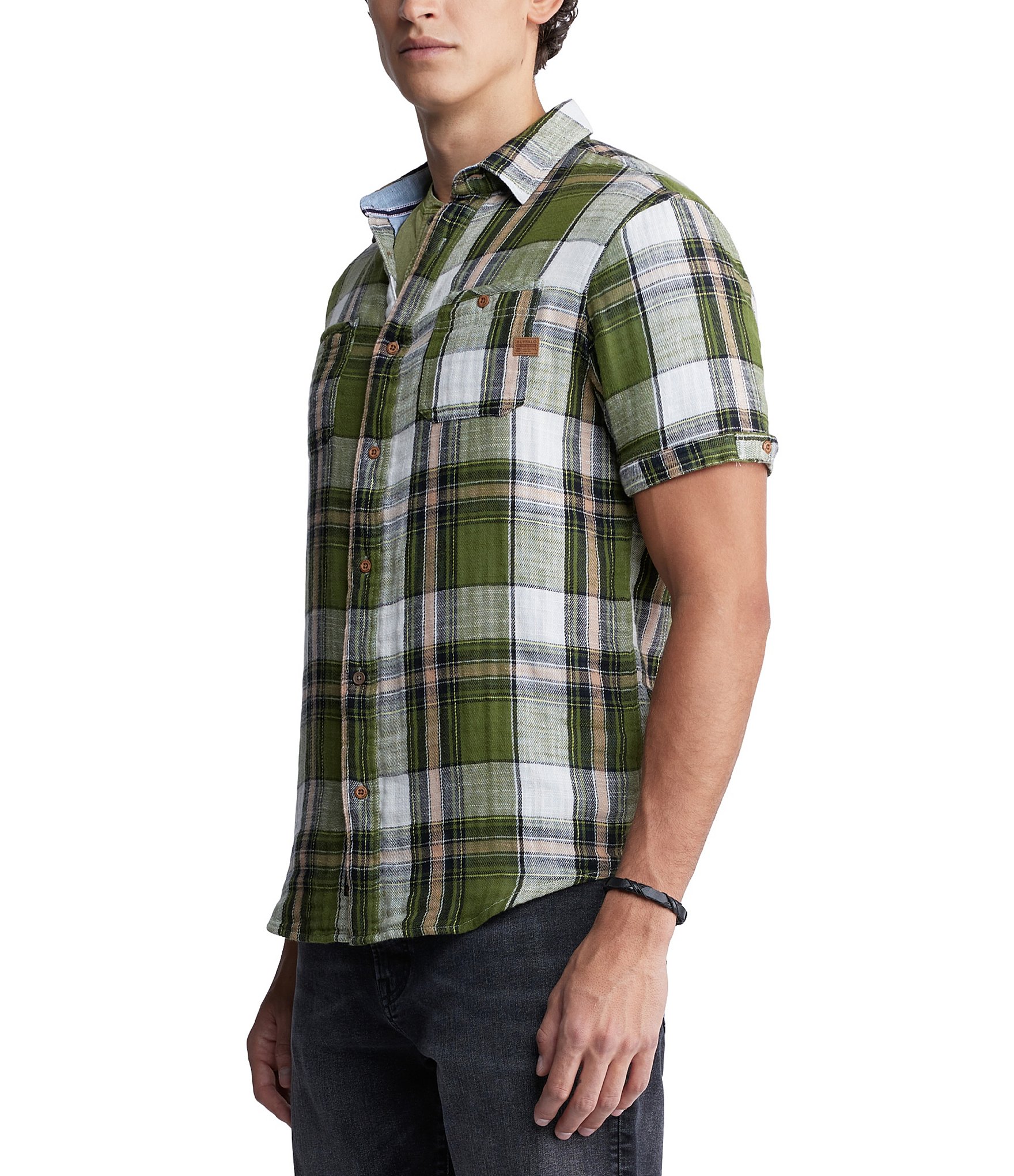 Buffalo David Bitton Sachino Short Sleeve Plaid Woven Shirt