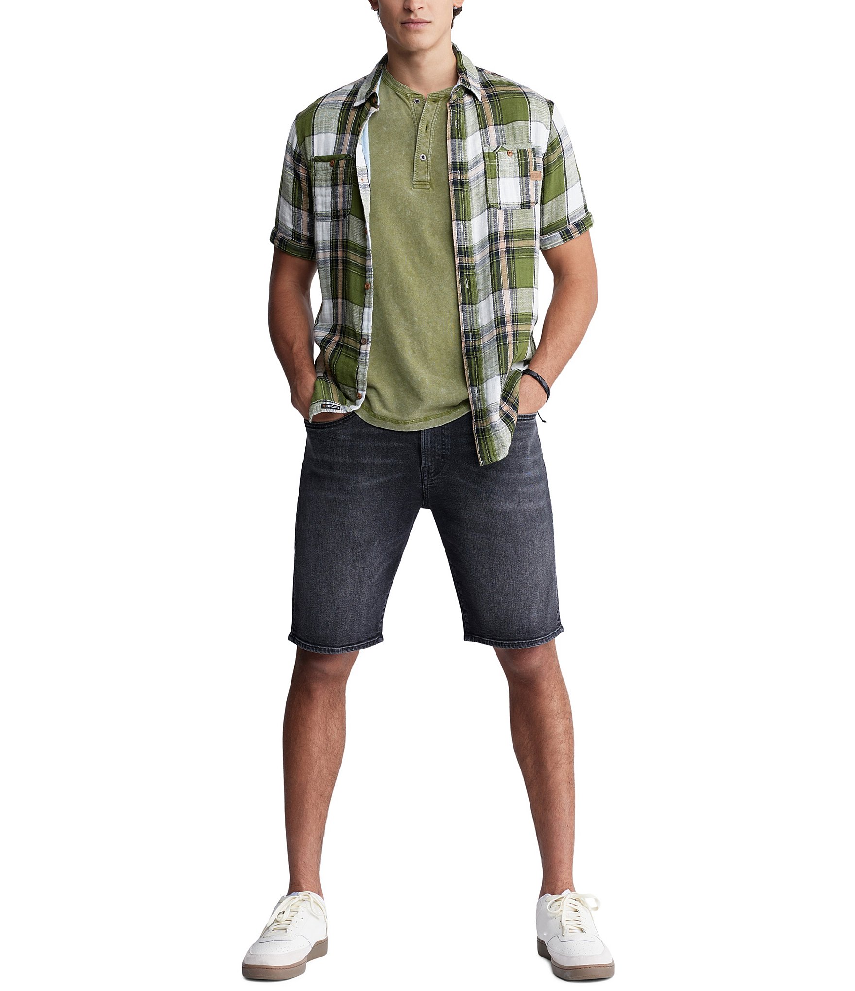 Buffalo David Bitton Sachino Short Sleeve Plaid Woven Shirt