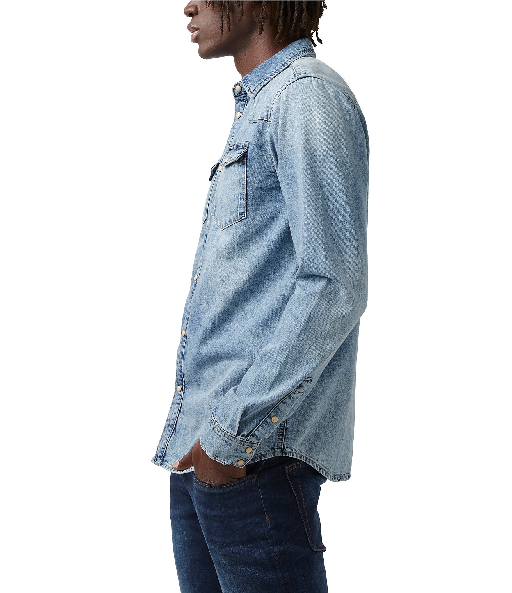 Buffalo David Bitton Sheldo Long Sleeve Denim Shirt