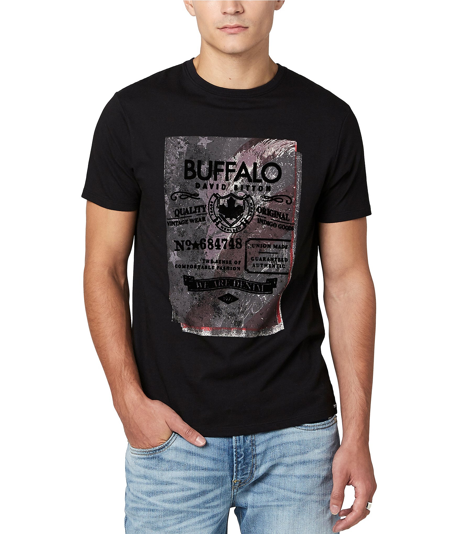 Buffalo David Bitton Short Sleeve Graphic Print T-Shirt | Dillard's