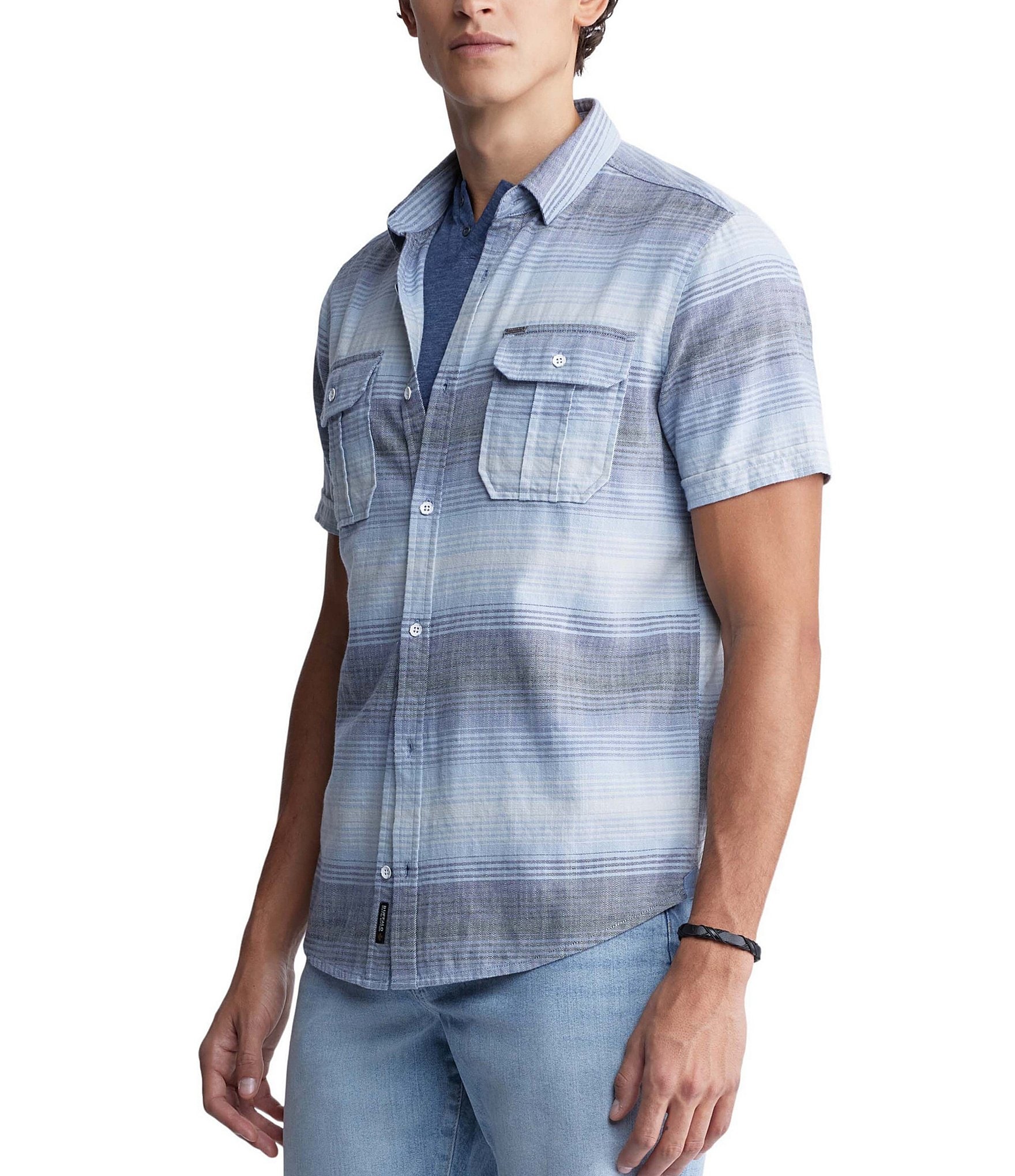 Buffalo David Bitton Siboba Short Sleeve Plaid Woven Shirt