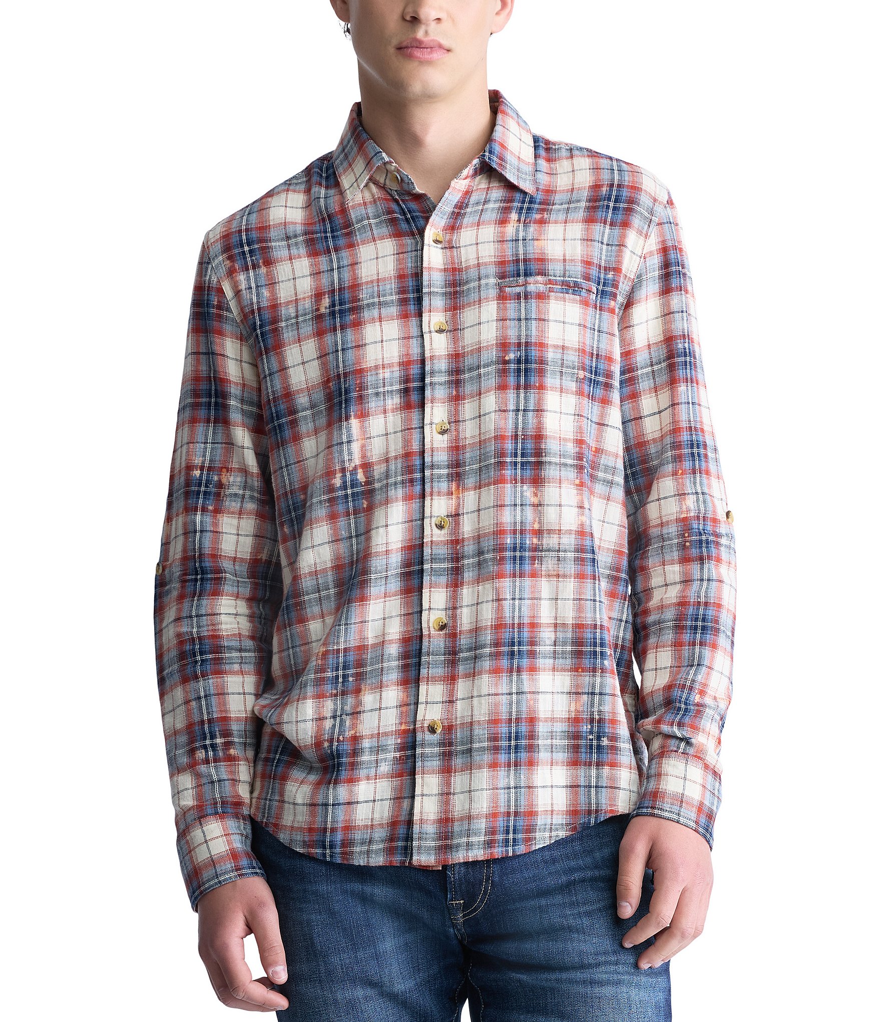 Buffalo David Bitton Simbio Long Sleeve Plaid Woven Shirt