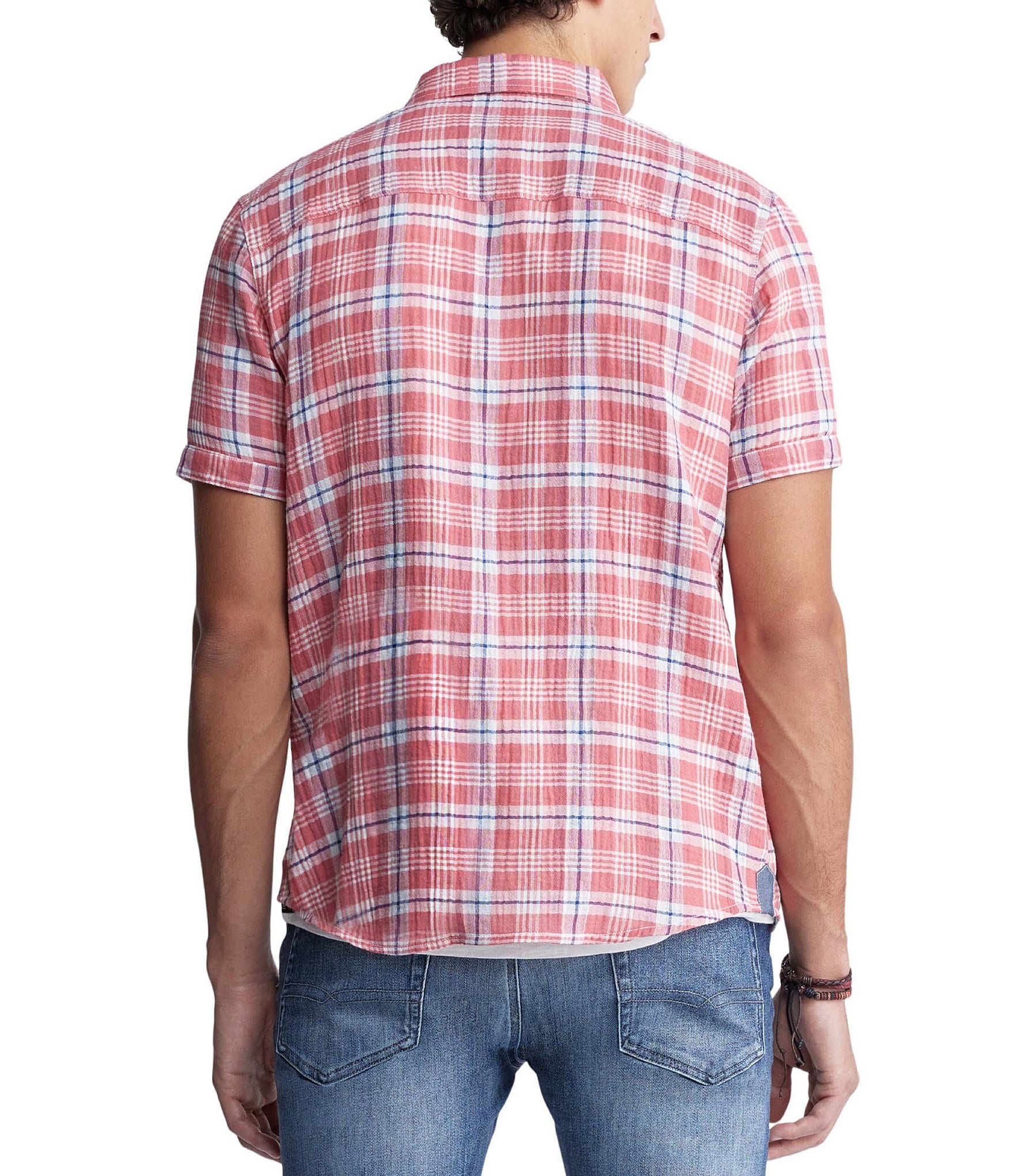 Buffalo David Bitton Sirilo Short Sleeve Checked Woven Shirt