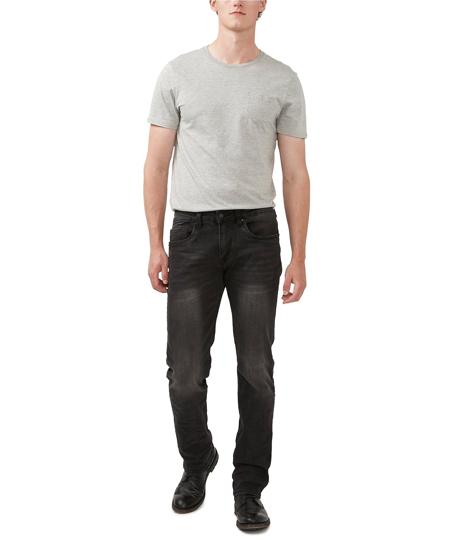 Buffalo David Bitton Six Straight Fit Sanded Jeans