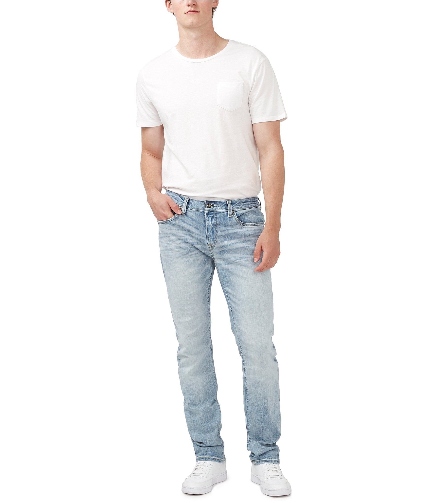 Buffalo David Bitton Slim Ash Mid Blue Jeans