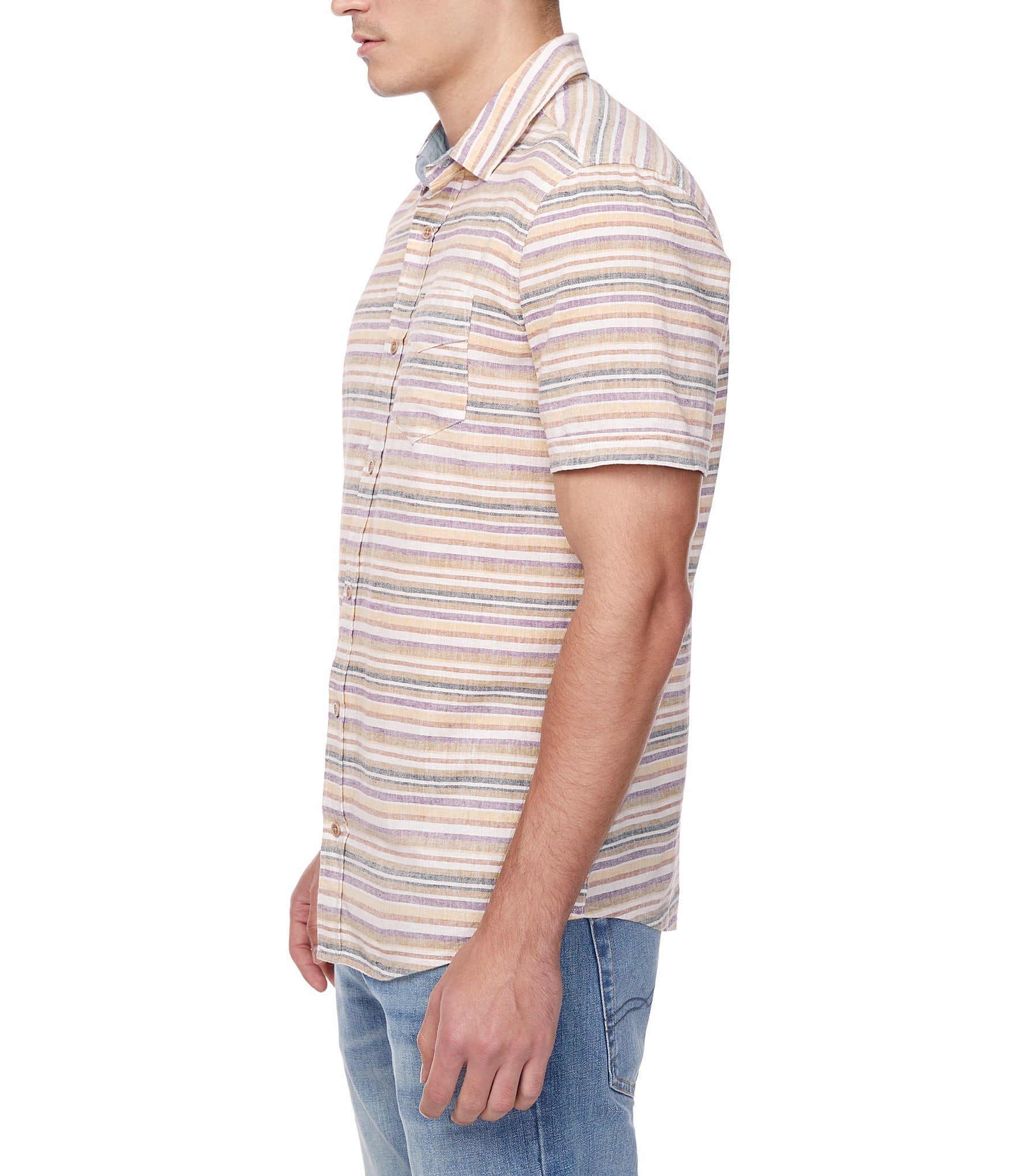 Buffalo David Bitton Sotaro Short Sleeve Striped Shirt