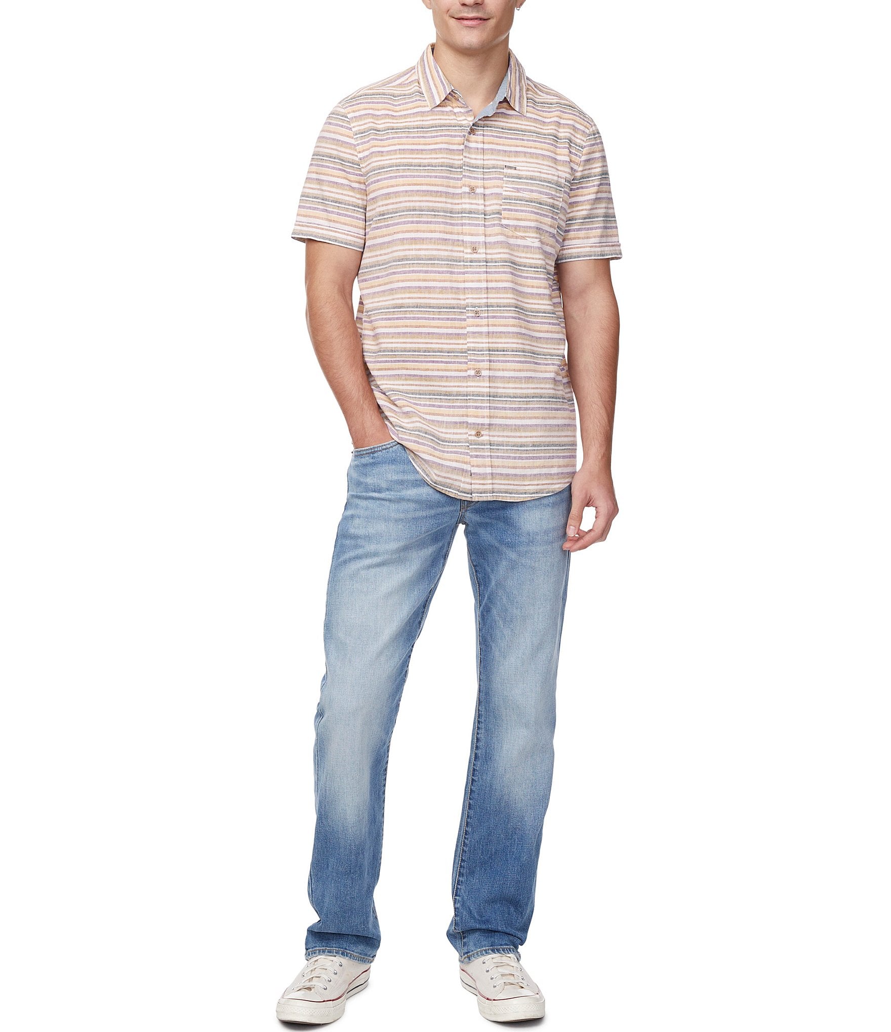 Buffalo David Bitton Sotaro Short Sleeve Striped Shirt