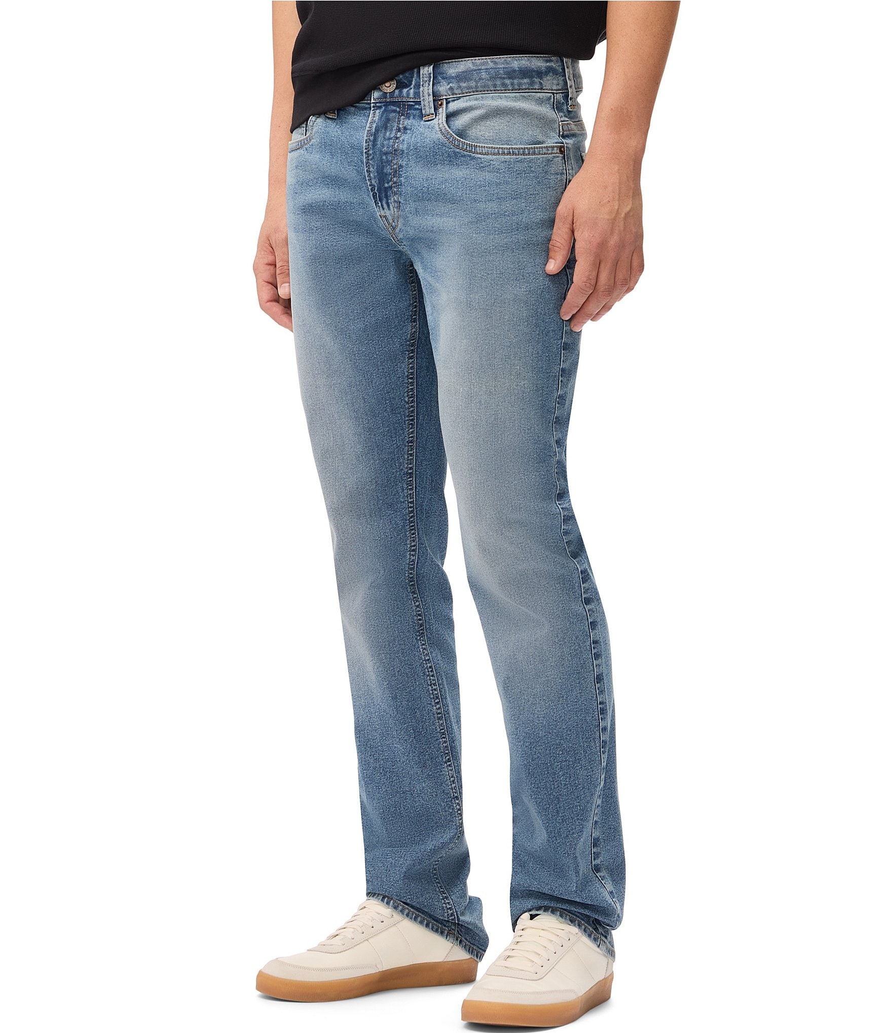 Buffalo David Bitton Straight Six Whiskered Worn-In Jeans