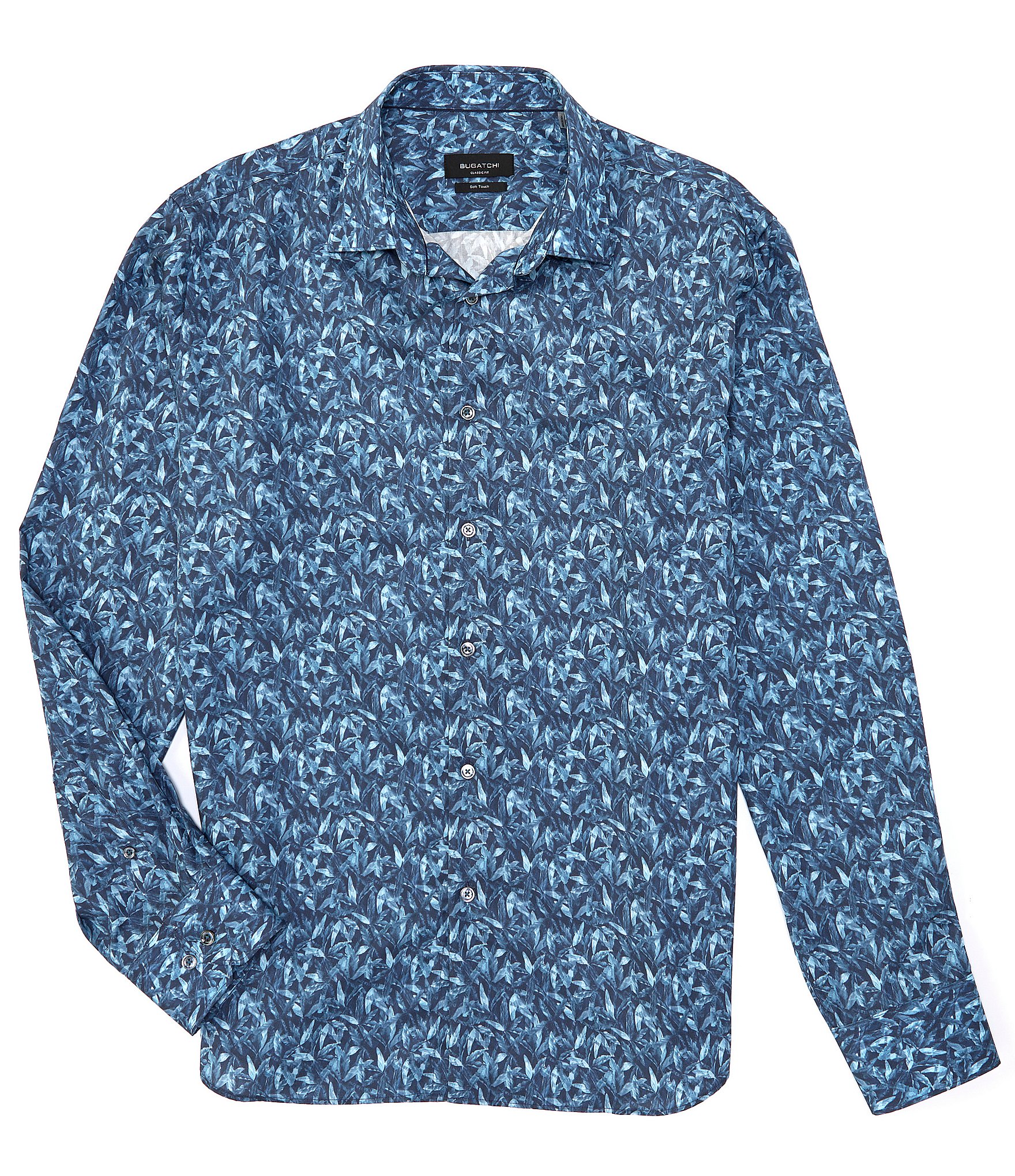 Bugatchi Cobalt Long-Sleeve Soft Touch Classic Fit Woven Shirt | Dillard's
