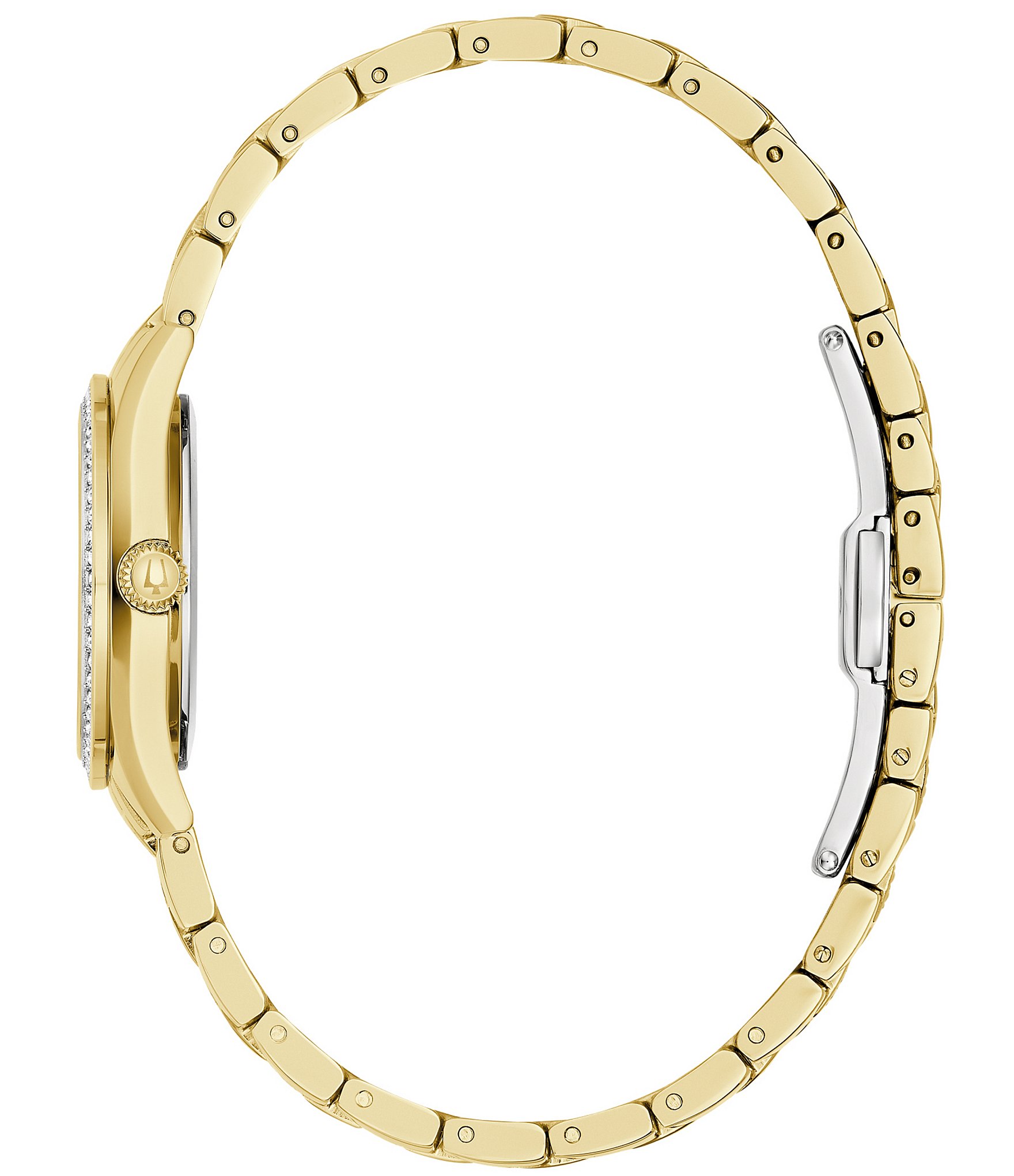 Bulova Crystal Collection Women's Gold Tone Quartz Analog Bracelet Watch