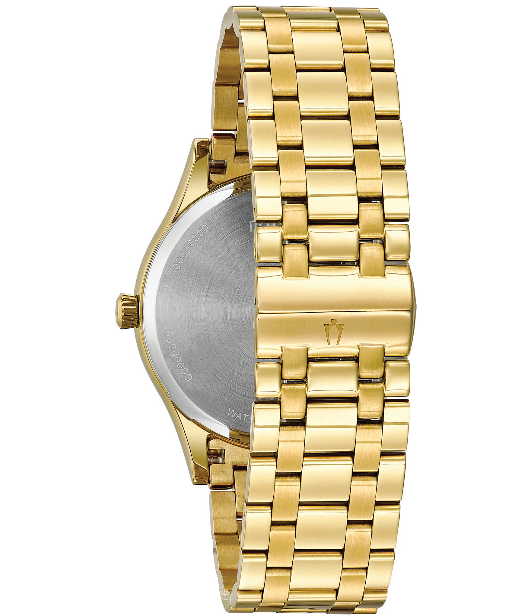 Bulova Men's Classic Diamond Quartz Gold Stainless Steel Bracelet Watch