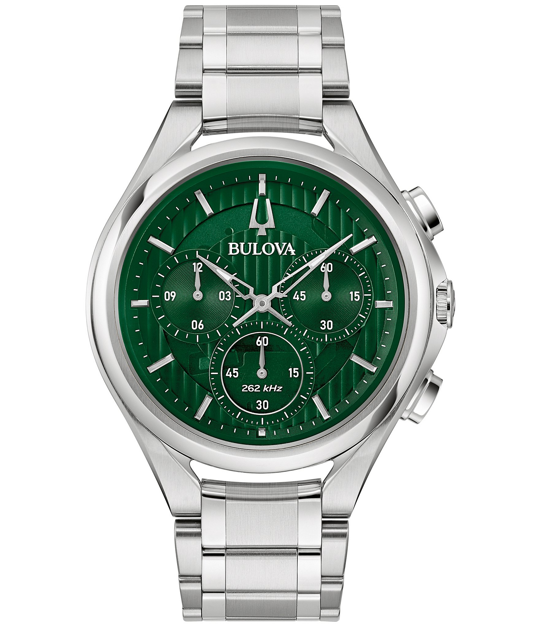 Bulova Men's Curv Dress Chronograph Stainless Steel Bracelet Watch