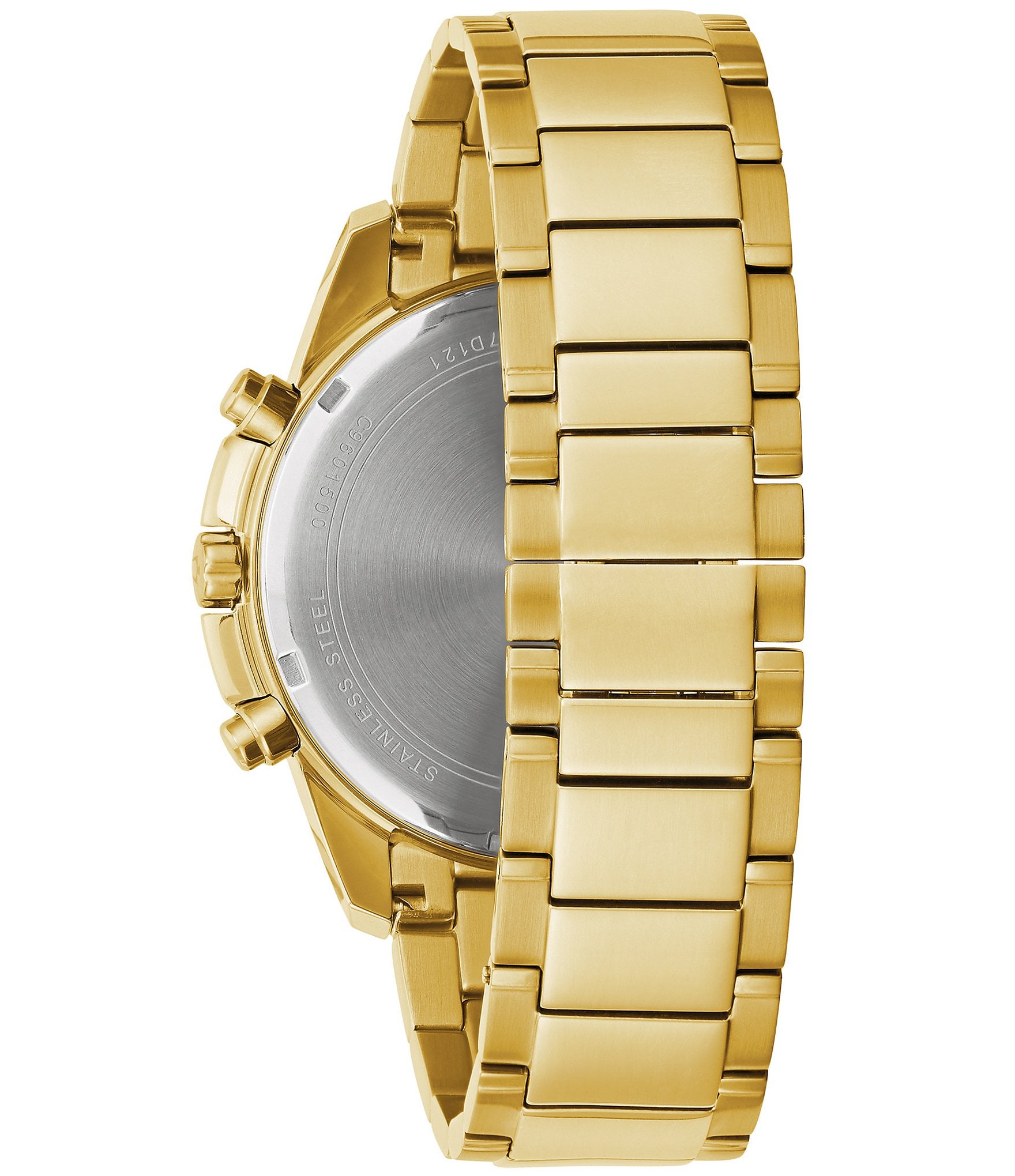 Bulova Men's Diamond Chronograph Gold Tone Stainless Steel Bracelet Watch