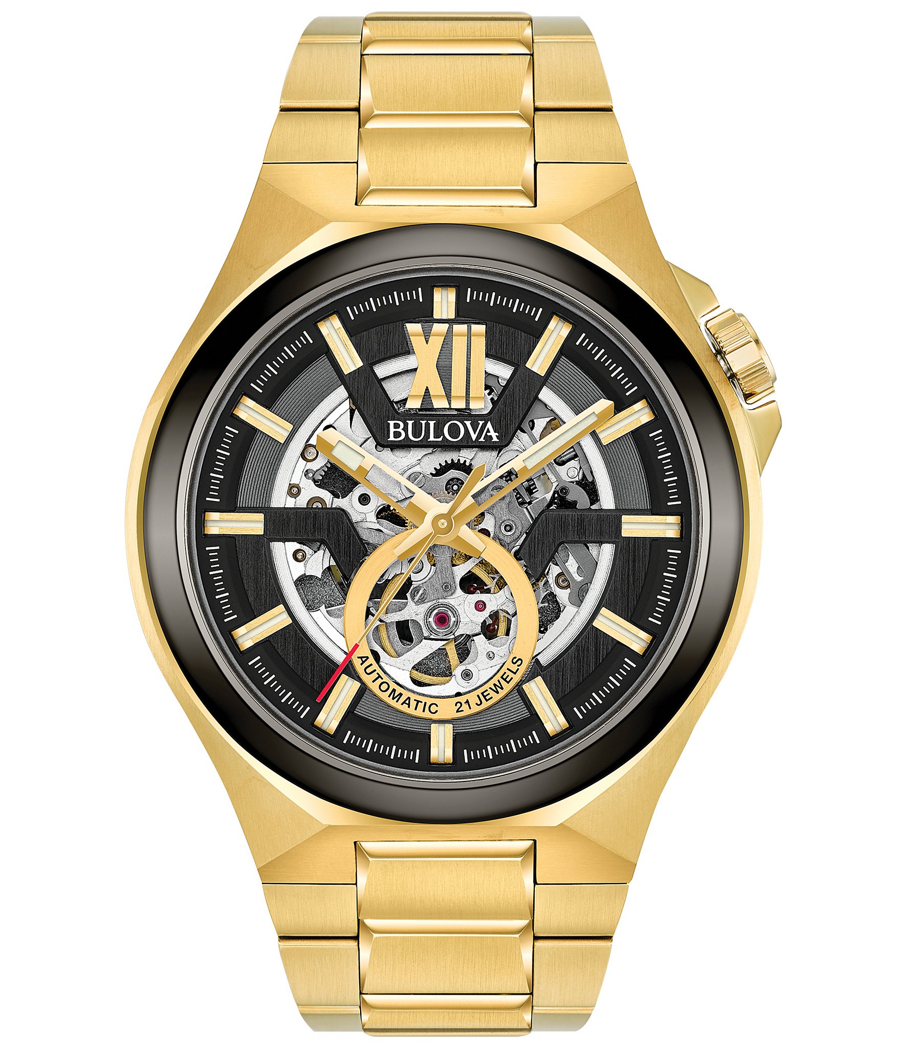 Bulova Men's Maquina Automatic Gold Stainless Steel Bracelet Watch