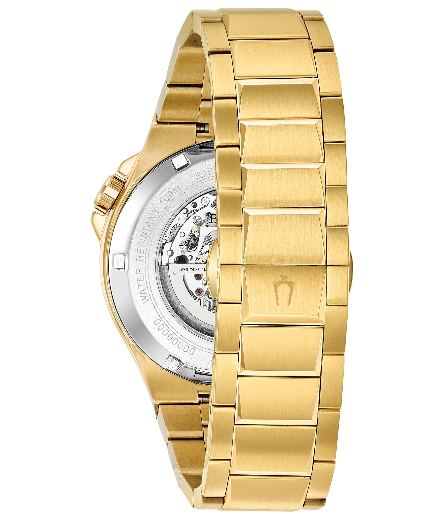 Bulova Men's Maquina Automatic Gold Stainless Steel Bracelet Watch