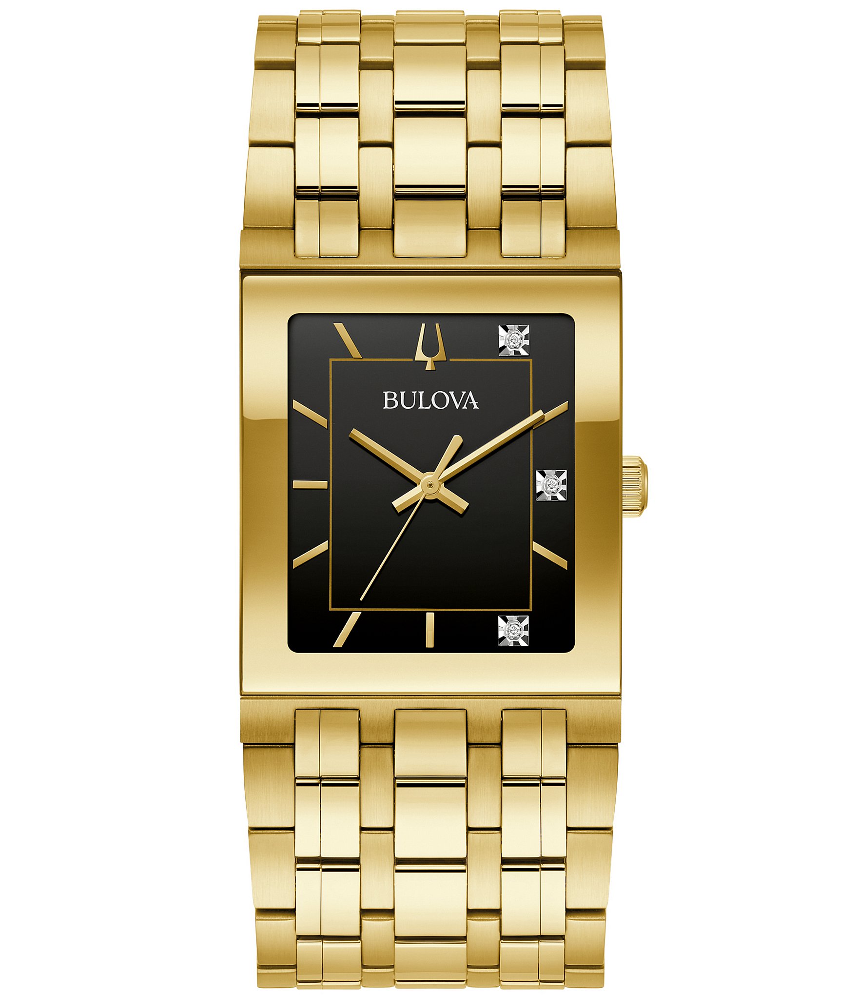 Bulova Men's Quadra Marc Anthony Gold Tone Stainless Steel Bracelet Watch