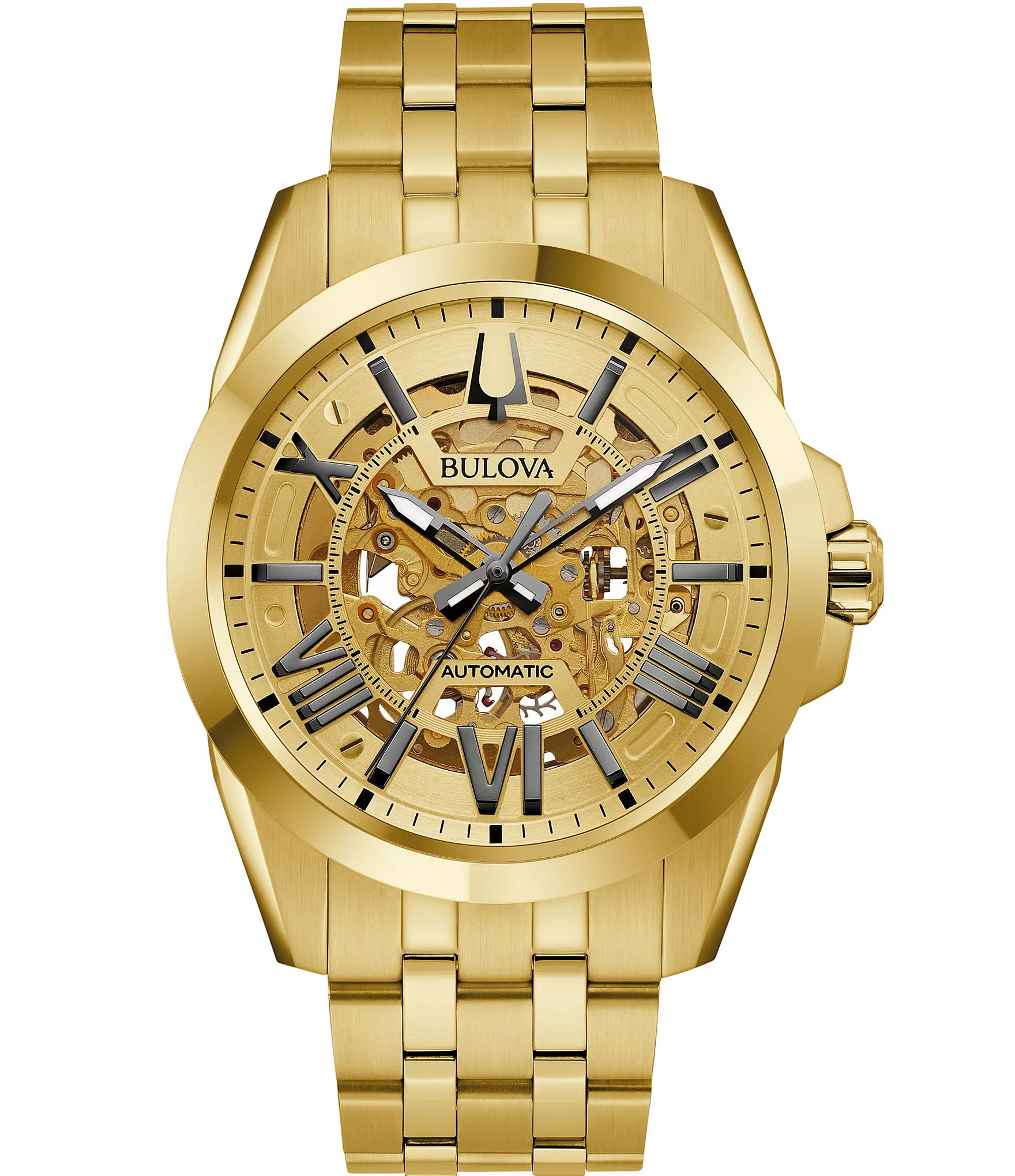 Bulova Men's Sutton Automatic Gold Tone Stainless Steel Bracelet Watch