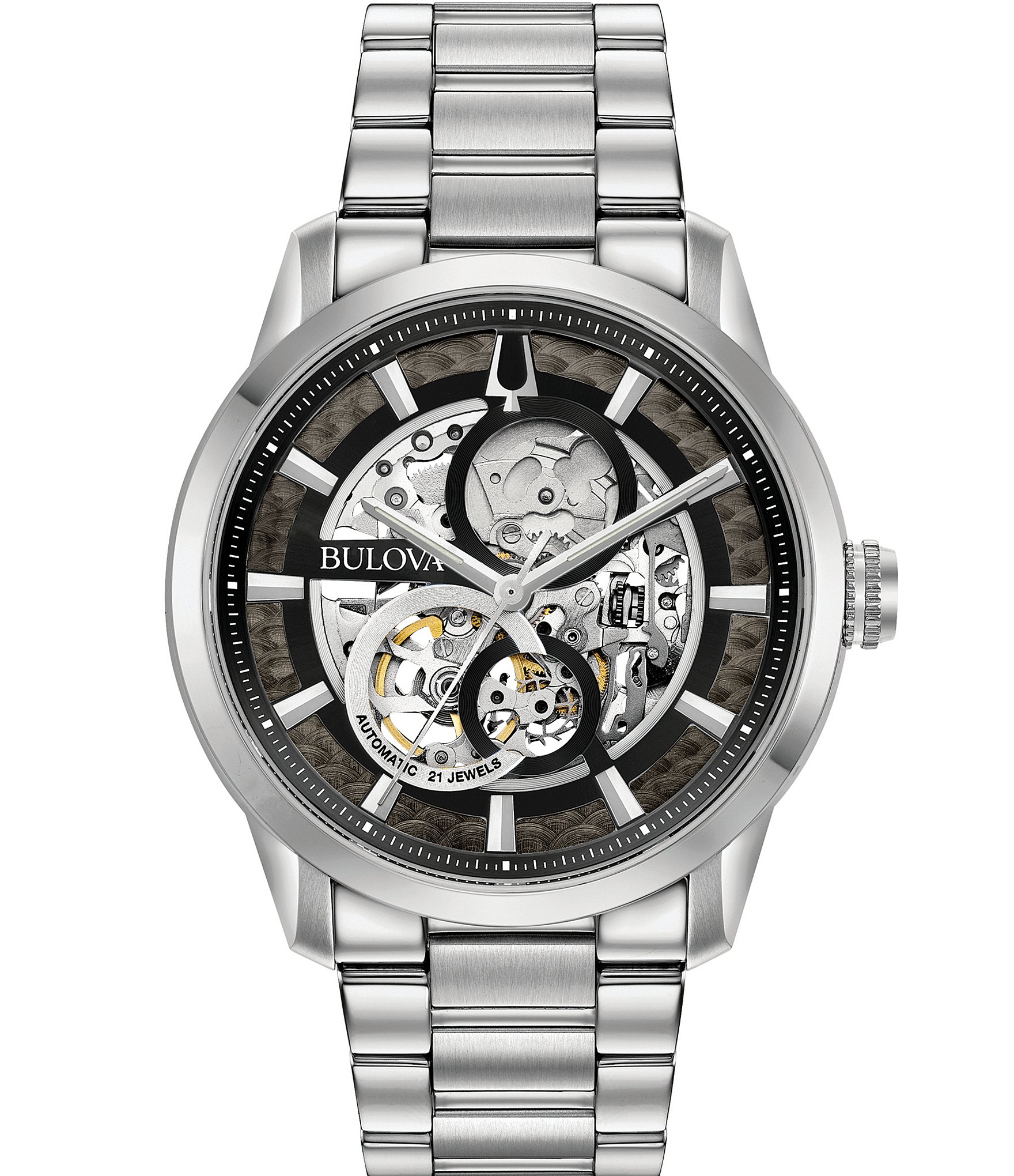 Bulova Men's Sutton Classic Mechanical Automatic Stainless Steel Bracelet Watch