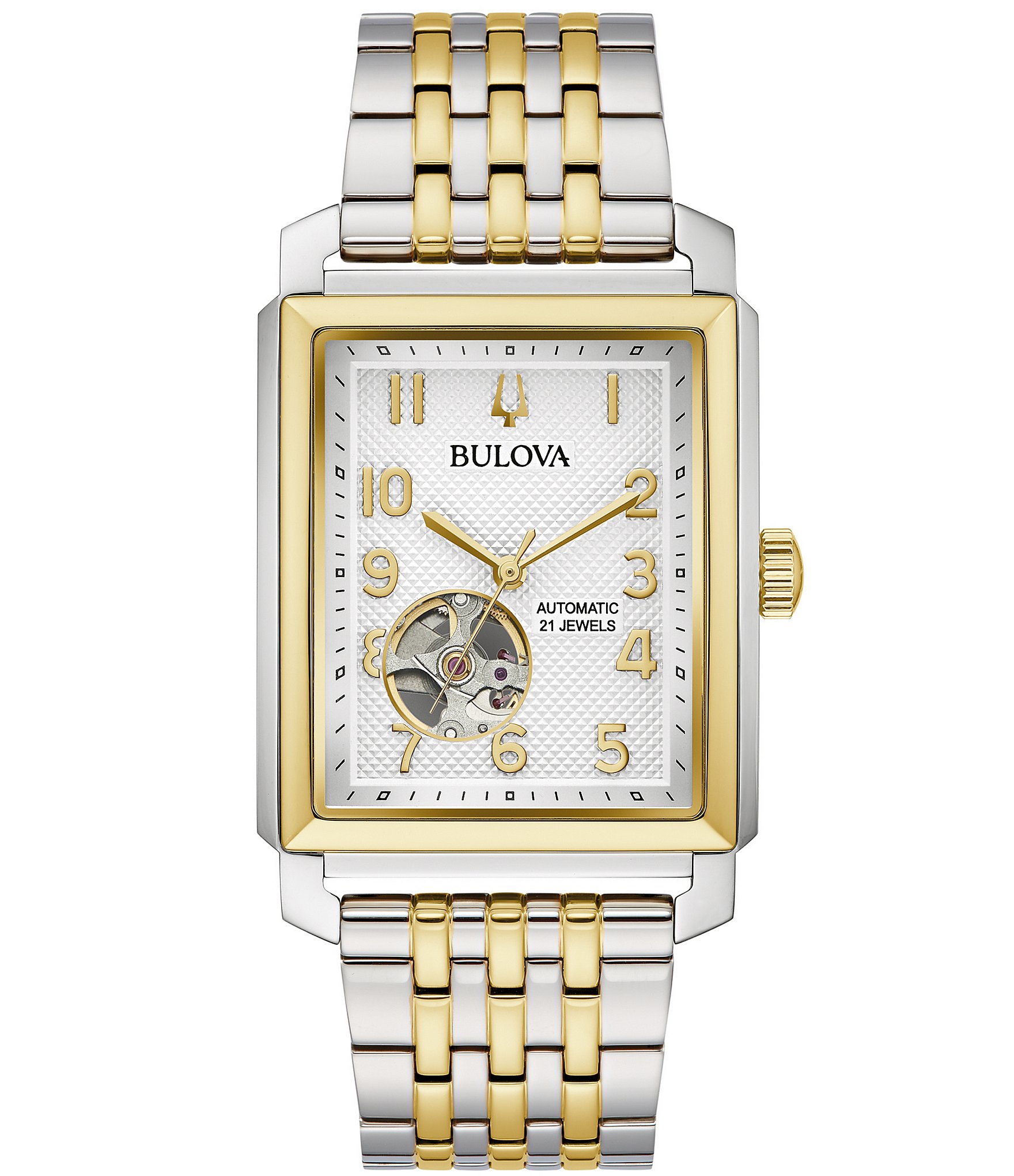 Bulova Men's Two Tone Strap Mechanical Sutton Collection Watch