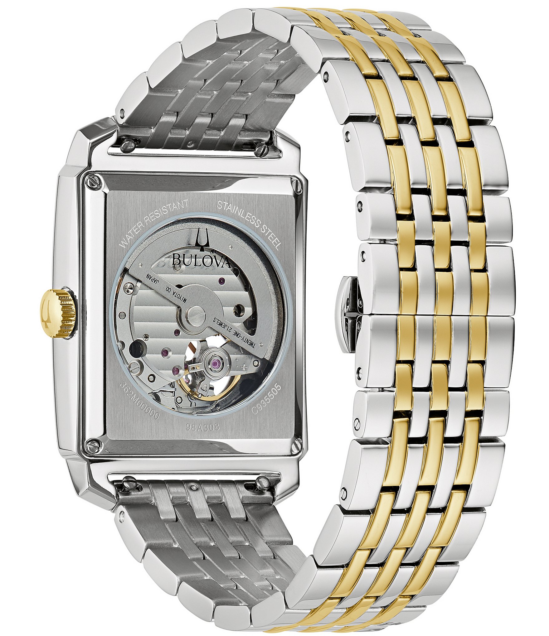 Bulova Men's Two Tone Strap Mechanical Sutton Collection Watch