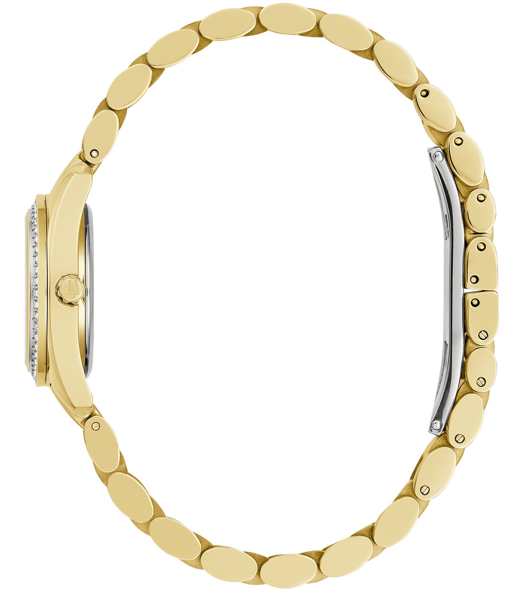 Bulova Women's Crystal Collection Gold Tone Stainless Steel Bracelet Watch