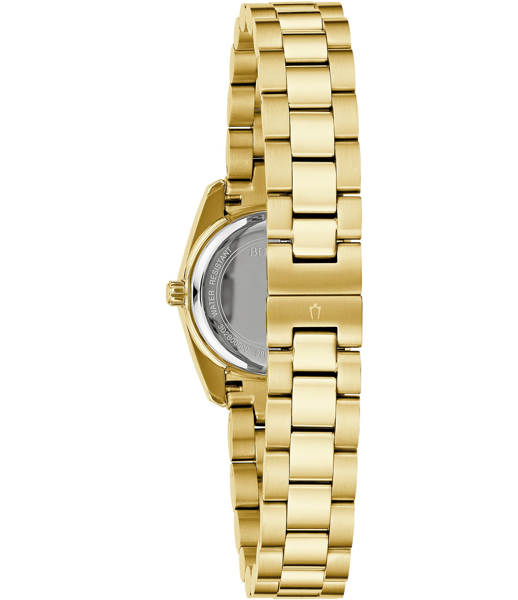 Bulova Women's Crystal Collection Gold Tone Stainless Steel Bracelet Watch