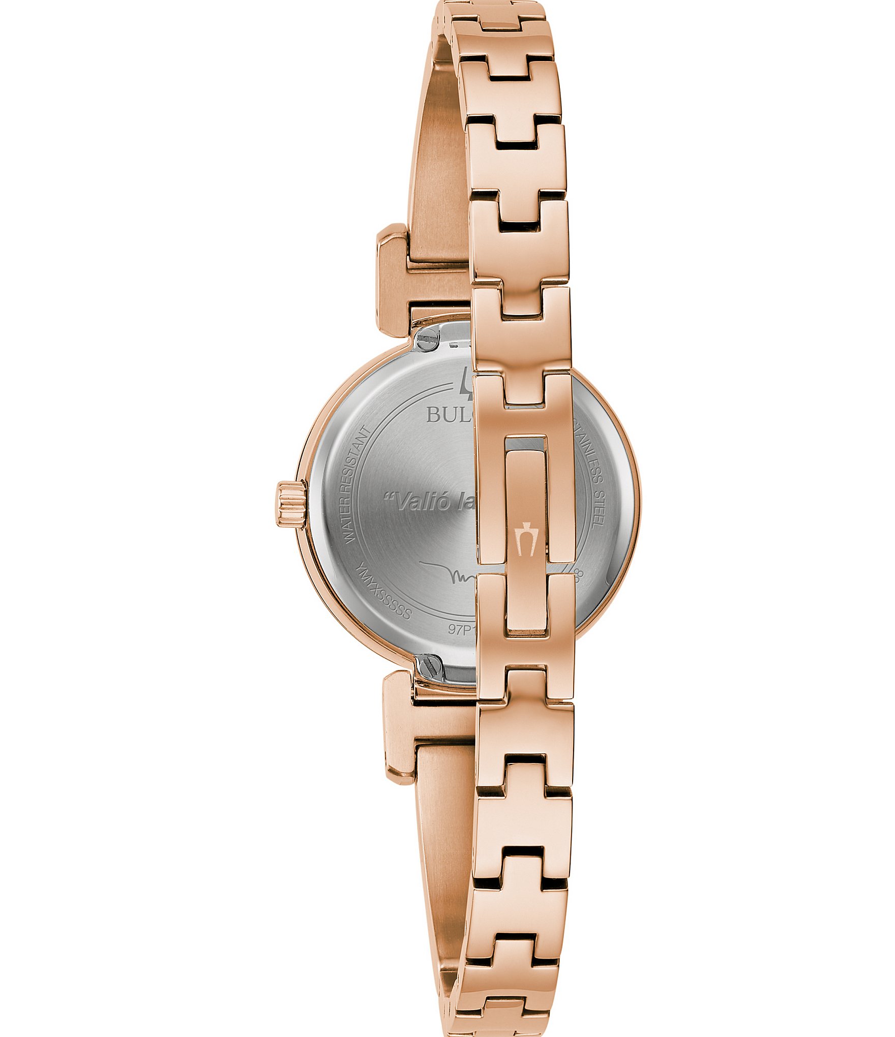 Bulova Women's Marc Anthony Modern Diamond Accent Quartz Rose Gold Stainless Steel Bracelet Watch