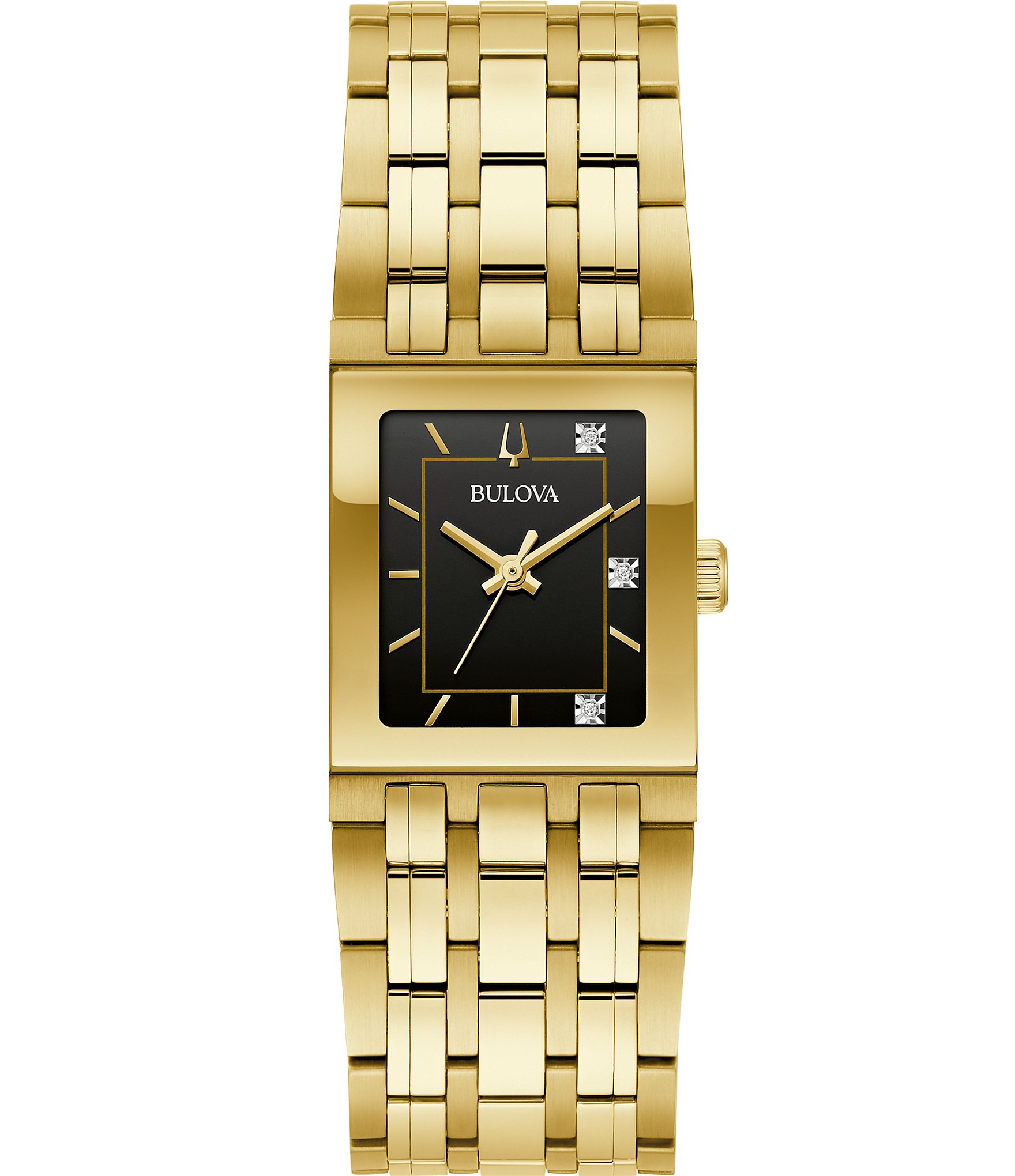 Bulova Women's Marc Anthony Quadra Quartz Gold Stainless Steel Bracelet Watch