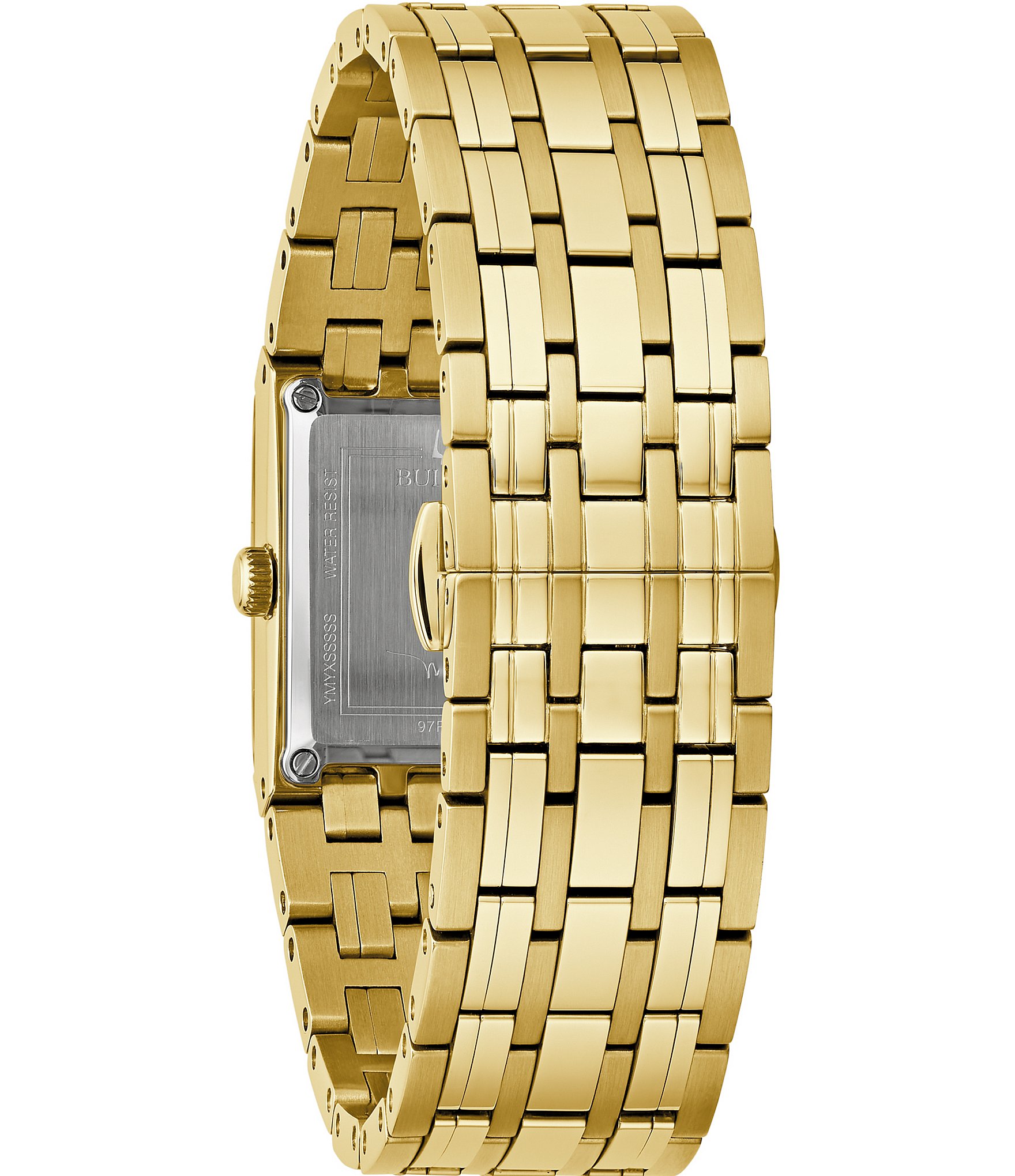 Bulova Women's Marc Anthony Quadra Quartz Gold Stainless Steel Bracelet Watch